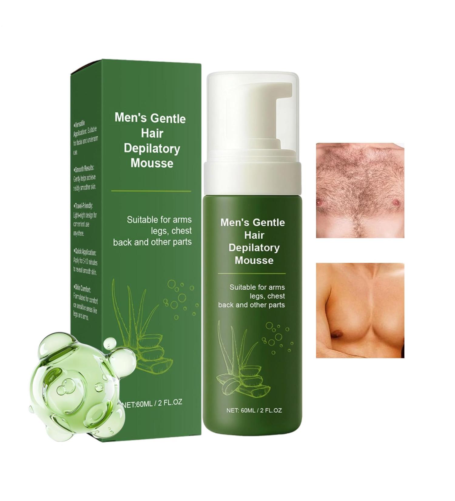  G n rique Body Hair Removal Cream For Men | 60ml Natural Hair Removal Cream For Men - For Face Armpits Arms Legs Thighs Intim Parts - Buy Online on GoSupps.com