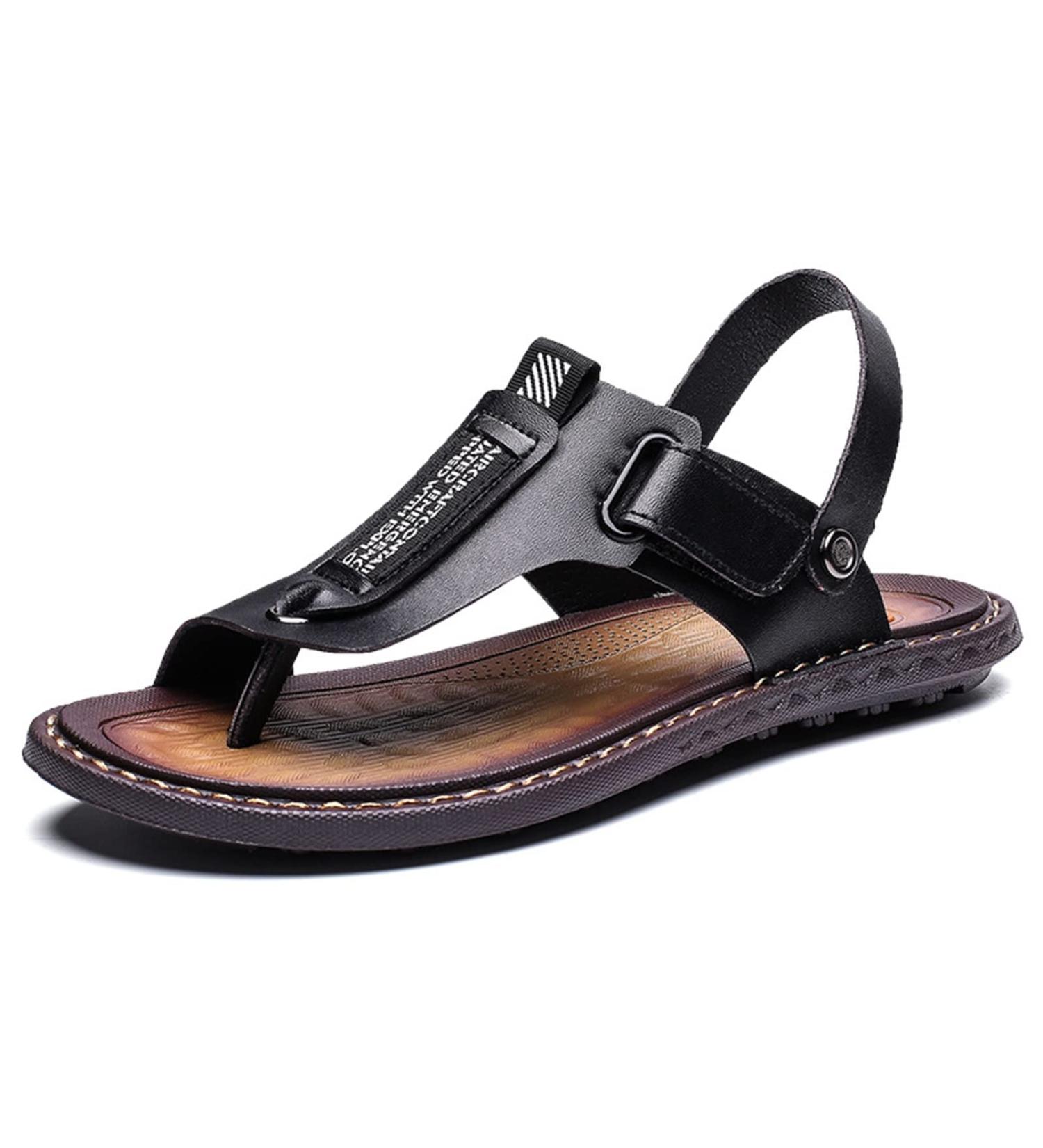 Bunion Splints Beach Flip Flops Men's Orthopedic Sandals - Size 9.5 Black - Buy Online on GoSupps.com