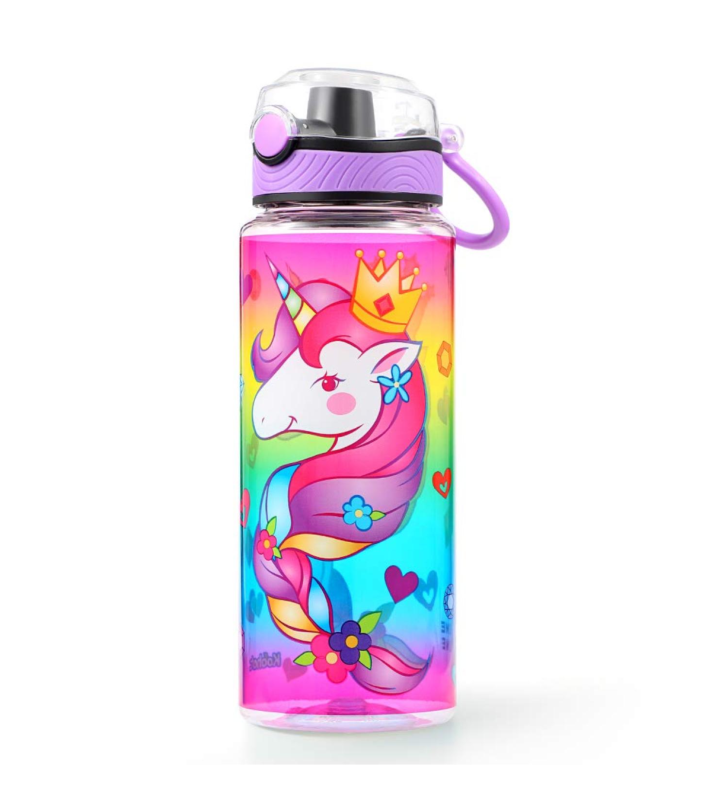 Cute Unicorn Water Bottle for School Kids Girls - BPA Free, Leak Proof, Easy to Clean - 23oz - Buy Online on GoSupps.com