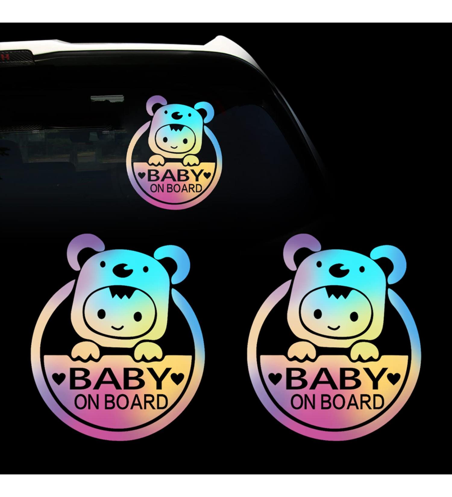 Baby on Board Sticker Set | Cute Baby Car Safety Stickers | Removable Window Decal | 2-Piece Baby In Car Signs | International Shipping Available - Buy Online on GoSupps.com