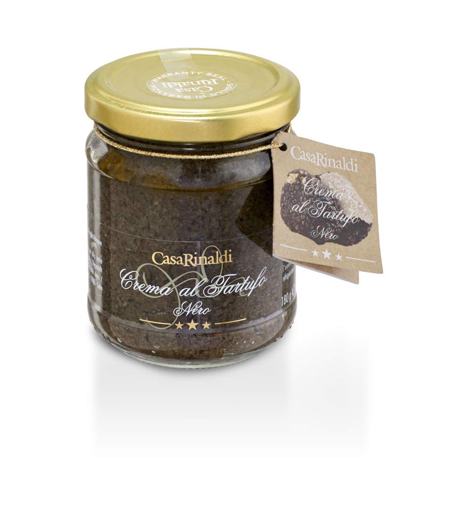 Casa Rinaldi Casa Rinaldi Black Truffle Cream in a glass jar with screw cap 180g