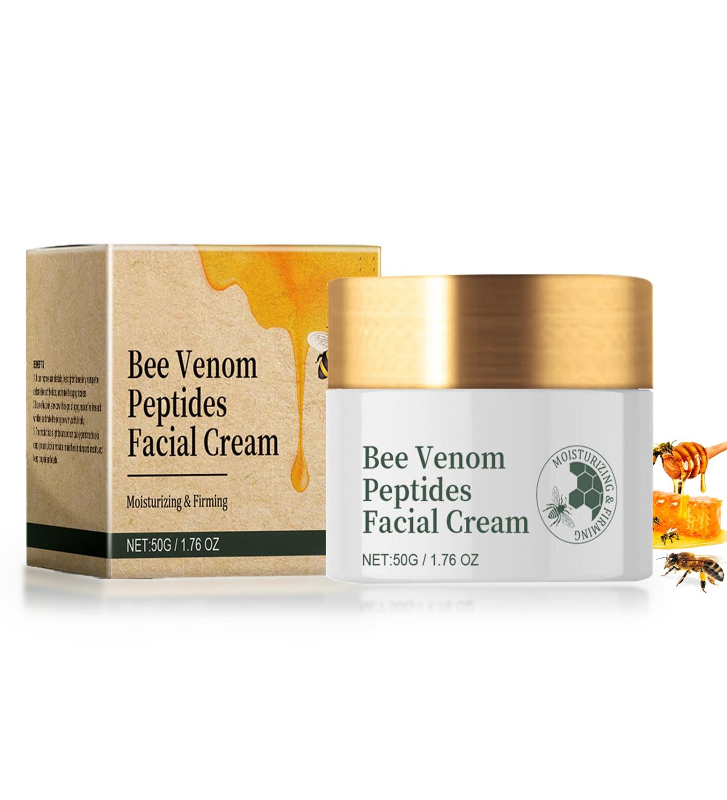 Shop Bee Venom Cream - New Zealand Moisturizer with Peptides & Coffea Arabica - Anti-Aging Hydrating Firming Collagen Booster - Buy Online on GoSupps.com