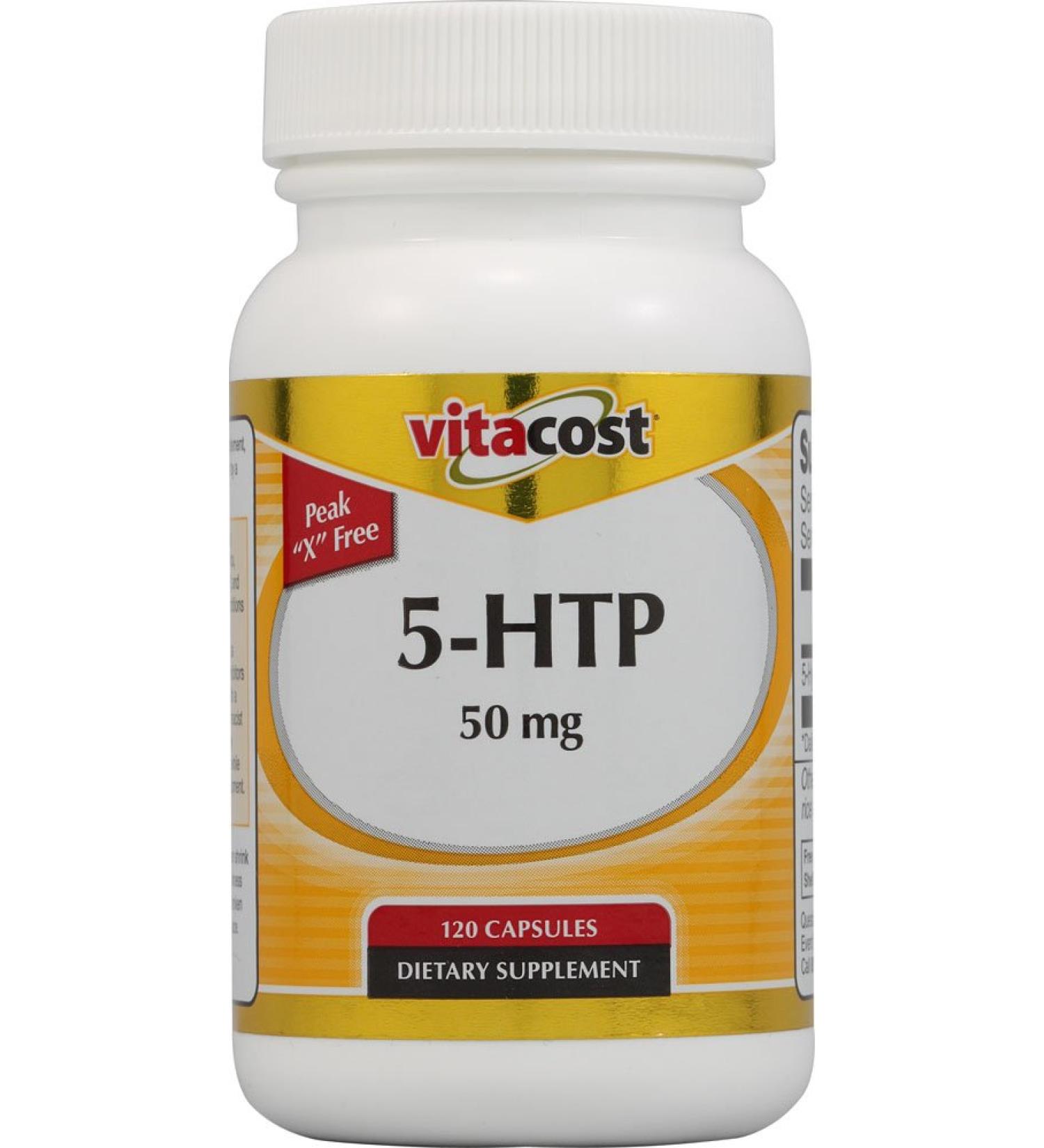 Vitacost 5-HTP - 50 mg - 120 Capsules