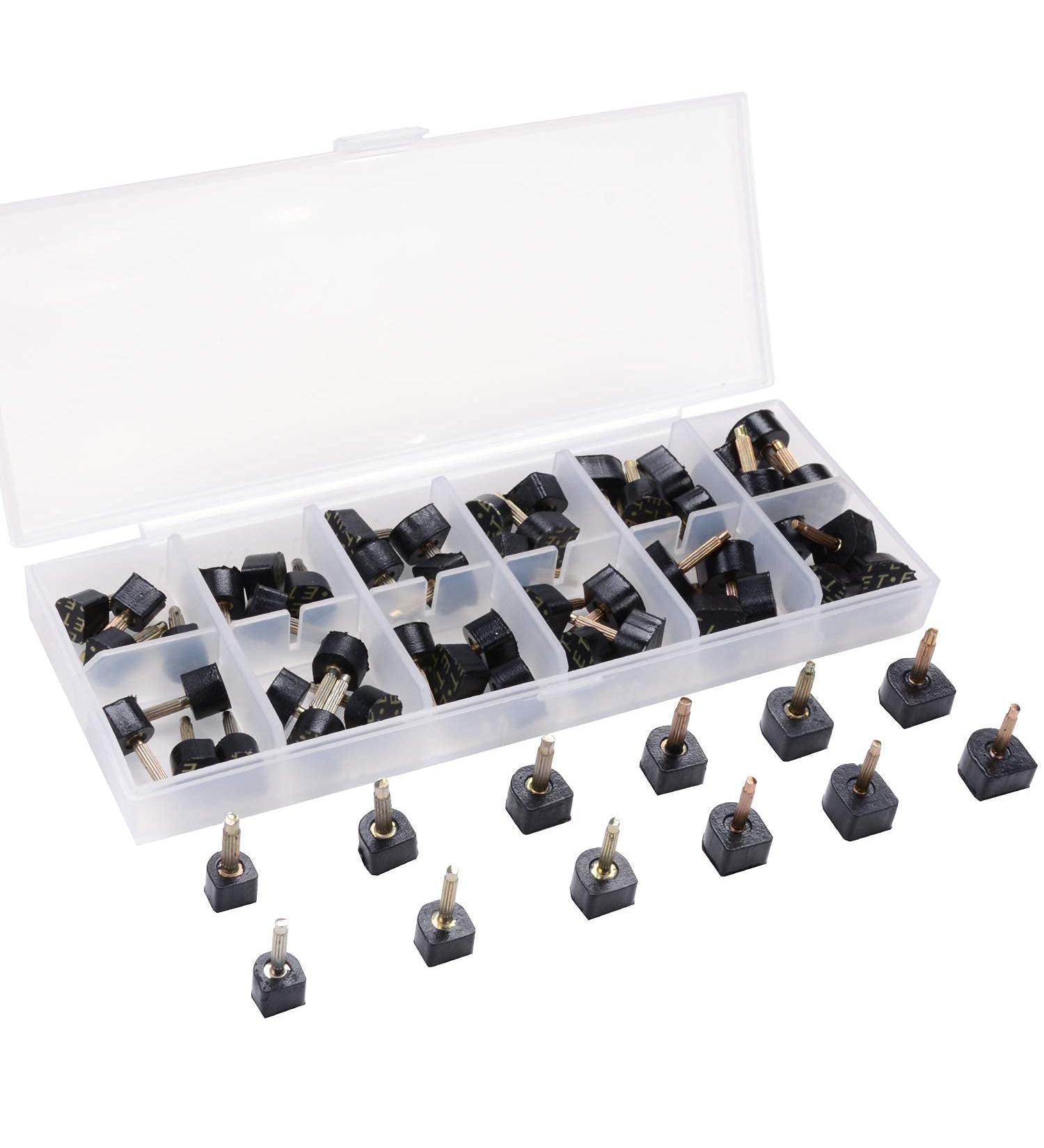 24 Pairs High Heel Replacement Tap Caps - 6 Sizes U-Shape Black (8/9/10/11/12/12.5mm) - Buy Online on GoSupps.com