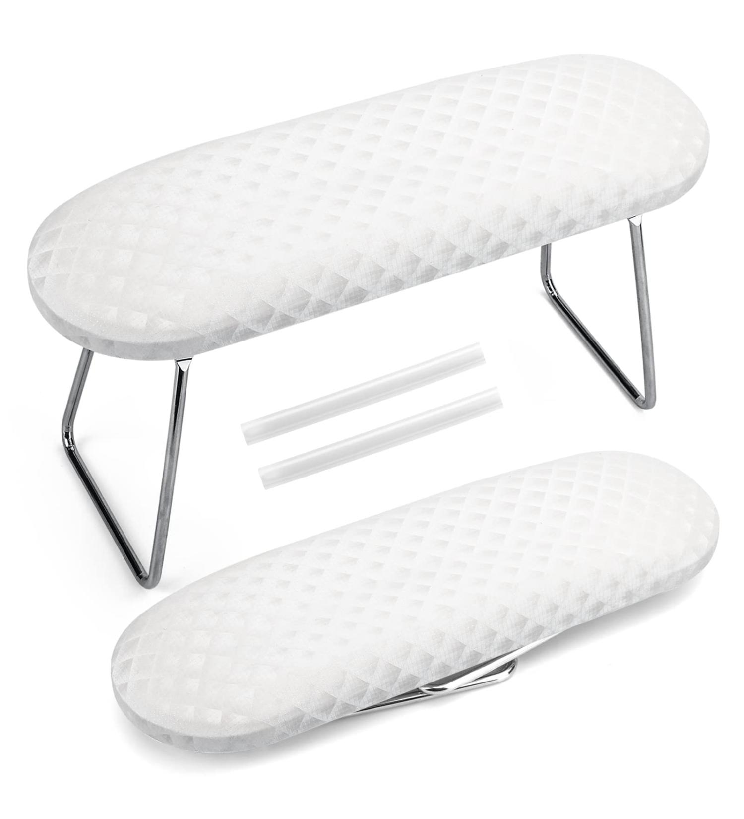 Nail Arm Rest Microfiber PU Leather Manicure Hand Pillow Cushion - 1 Pack White - Buy Online on GoSupps.com