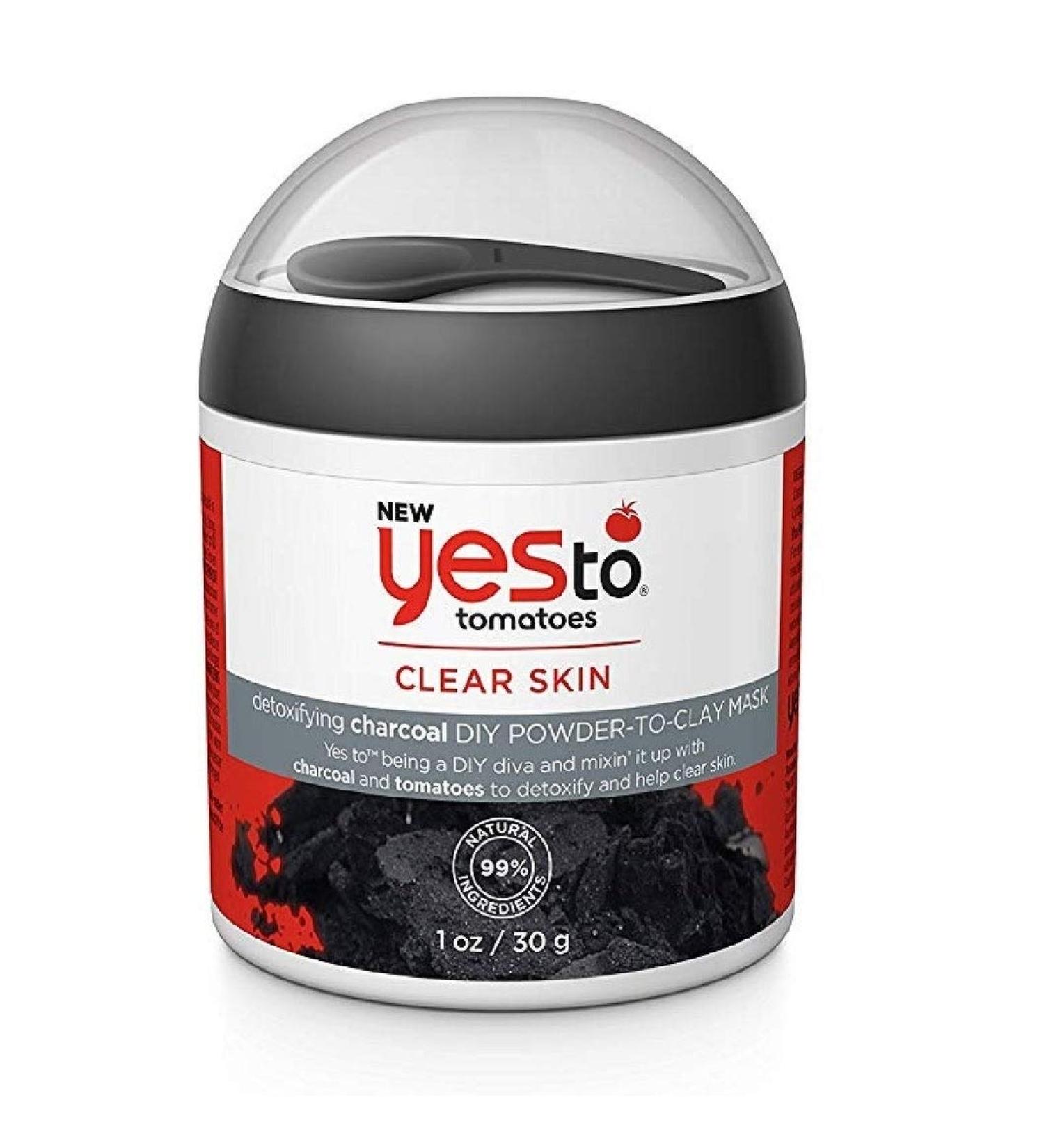 Yes To Tomatoes Detoxifying Charcoal DIY Powder-To-Clay Mask - 1oz | Detox & Clean Skin for All Skin Types | International Shipping Available - Buy Online on GoSupps.com