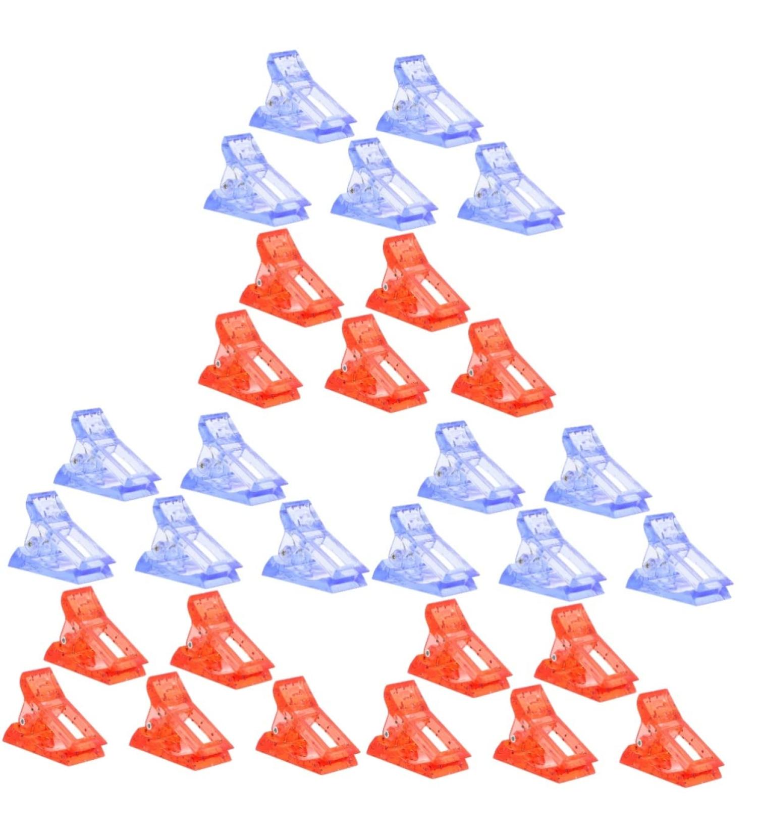 Mikinona 36 Pcs Nail Clip Plastic Finger Extension Clip Nail Binder Clips Food Bag Clips Nail Tip Clips Finger Nail Tip Nail Forms Clips Nail Dip Kits Clips for Nails Nail Gel Heavy Clamp 1 count (Pack of 1) Red Bluex3pcs - Buy Online on GoSupps.com