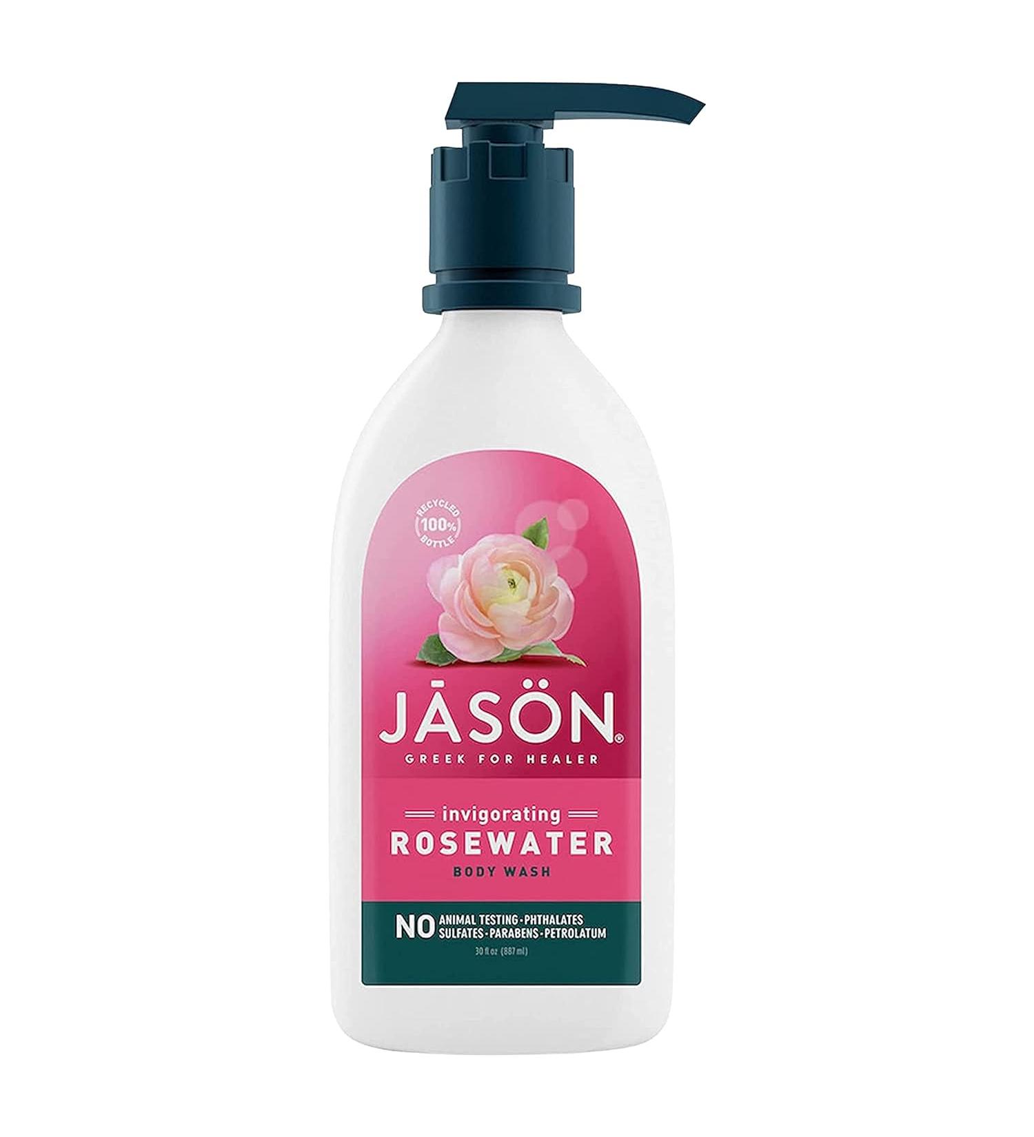 Jason Natural Body Wash - Invigorating Rosewater 30 fl oz | Refresh & Hydrate - Buy Online on GoSupps.com
