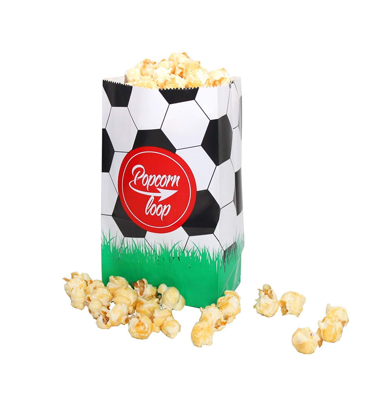 120 Pieces Football Popcorn Bags - Ideal Paper Decoration for Birthday Parties & Kids' Events - Buy Online on GoSupps.com