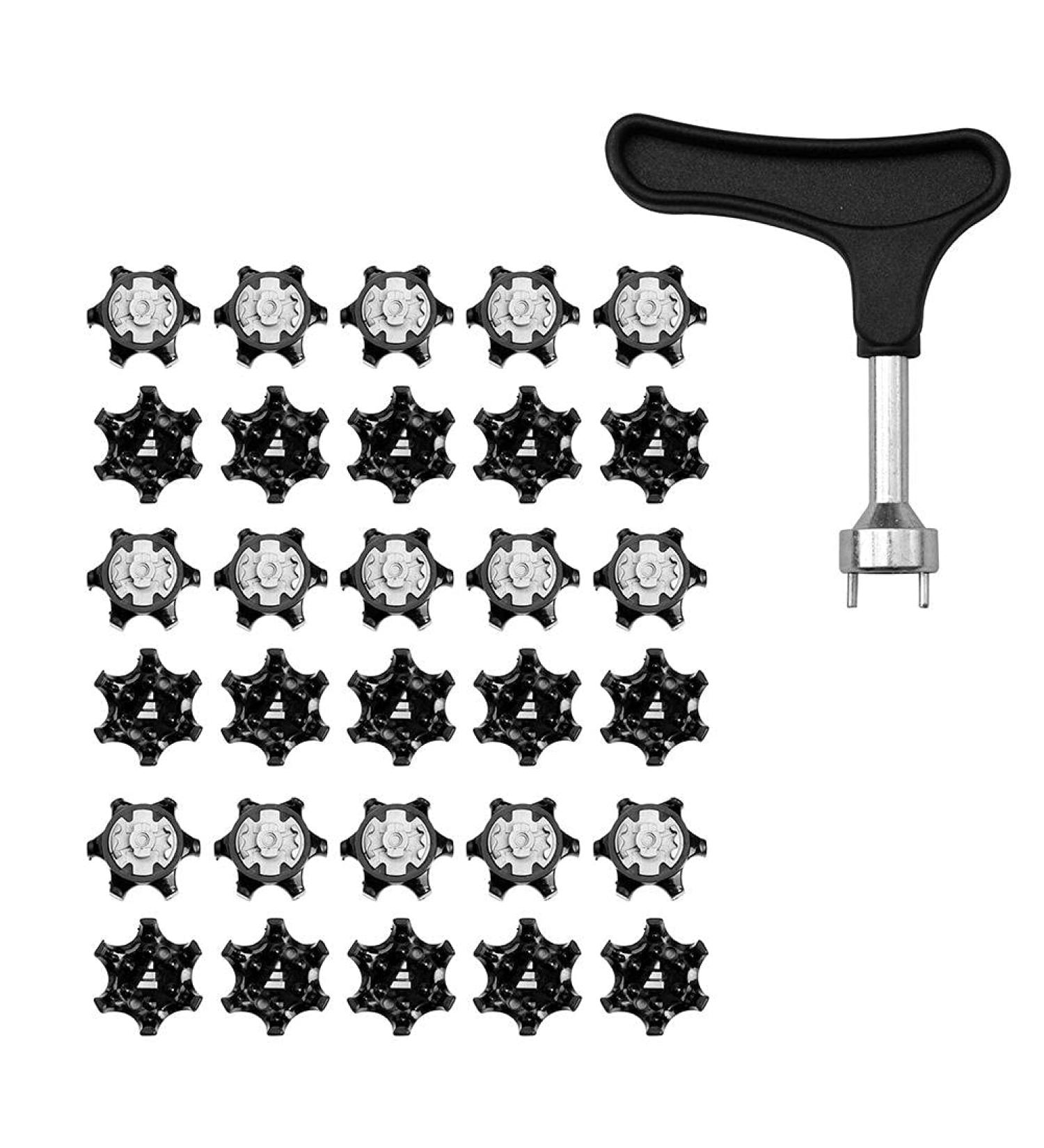 Duly Anti-Slip Golf Shoes Spikes - 30PCs Soft Fast Twist Replacement Pins & Key for Optimal Golf Training - Buy Online on GoSupps.com