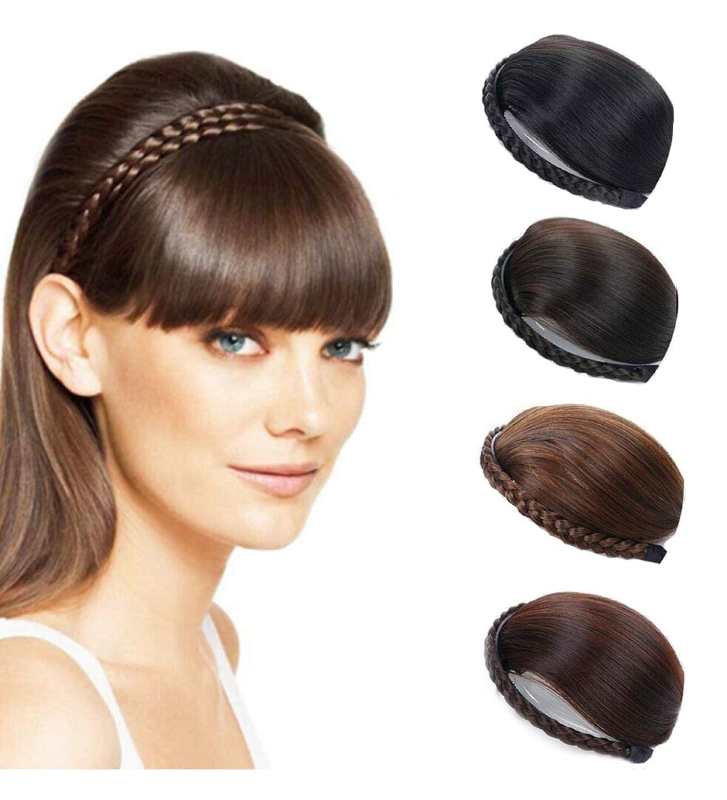 NALIYOUHU Synthetic Braid Headband with Instant Hair Bangs - Black - Buy Online on GoSupps.com