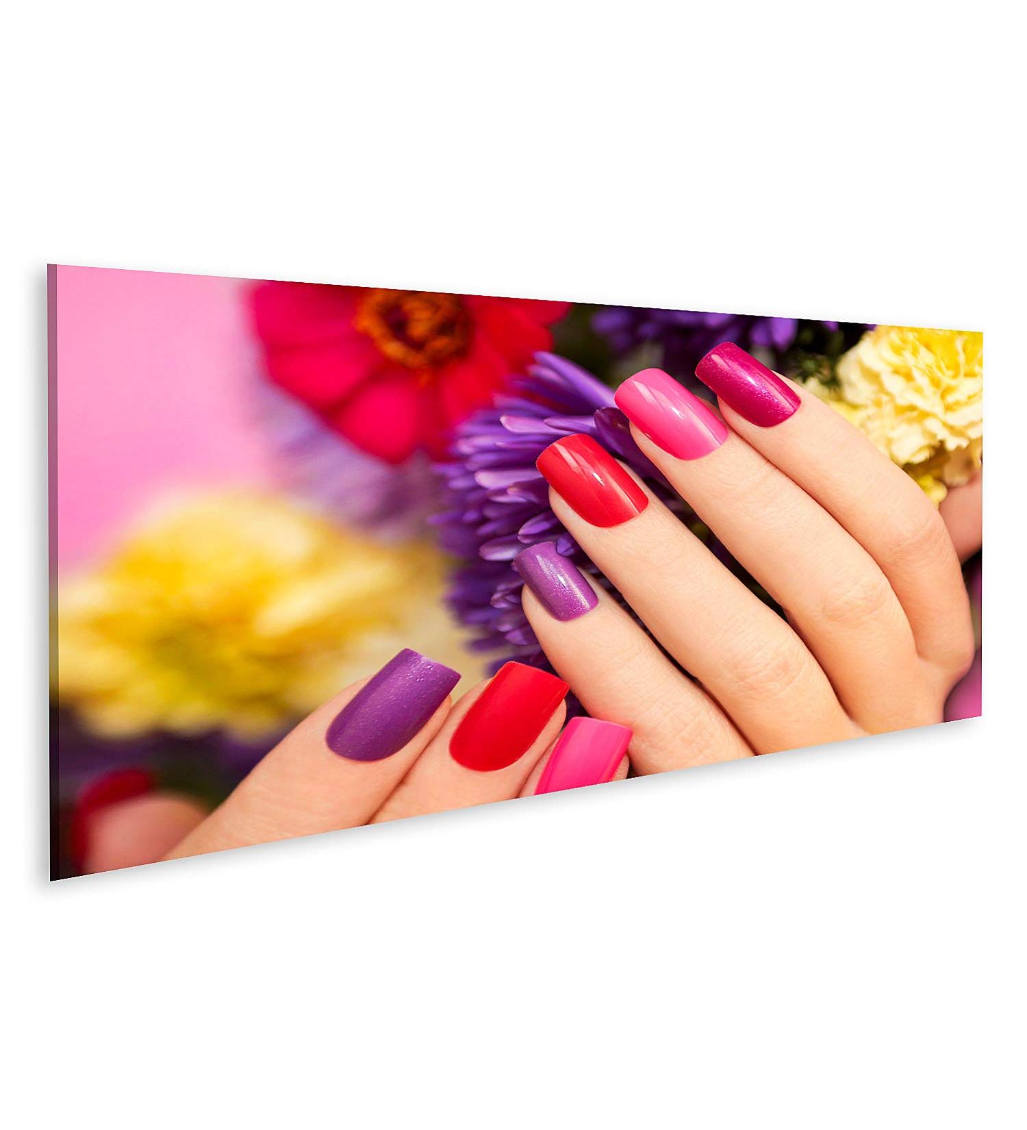  islandburner islandburner High-quality canvas print Manicure covered in nature-inspired nail polish Wall art Poster - Buy Online on GoSupps.com