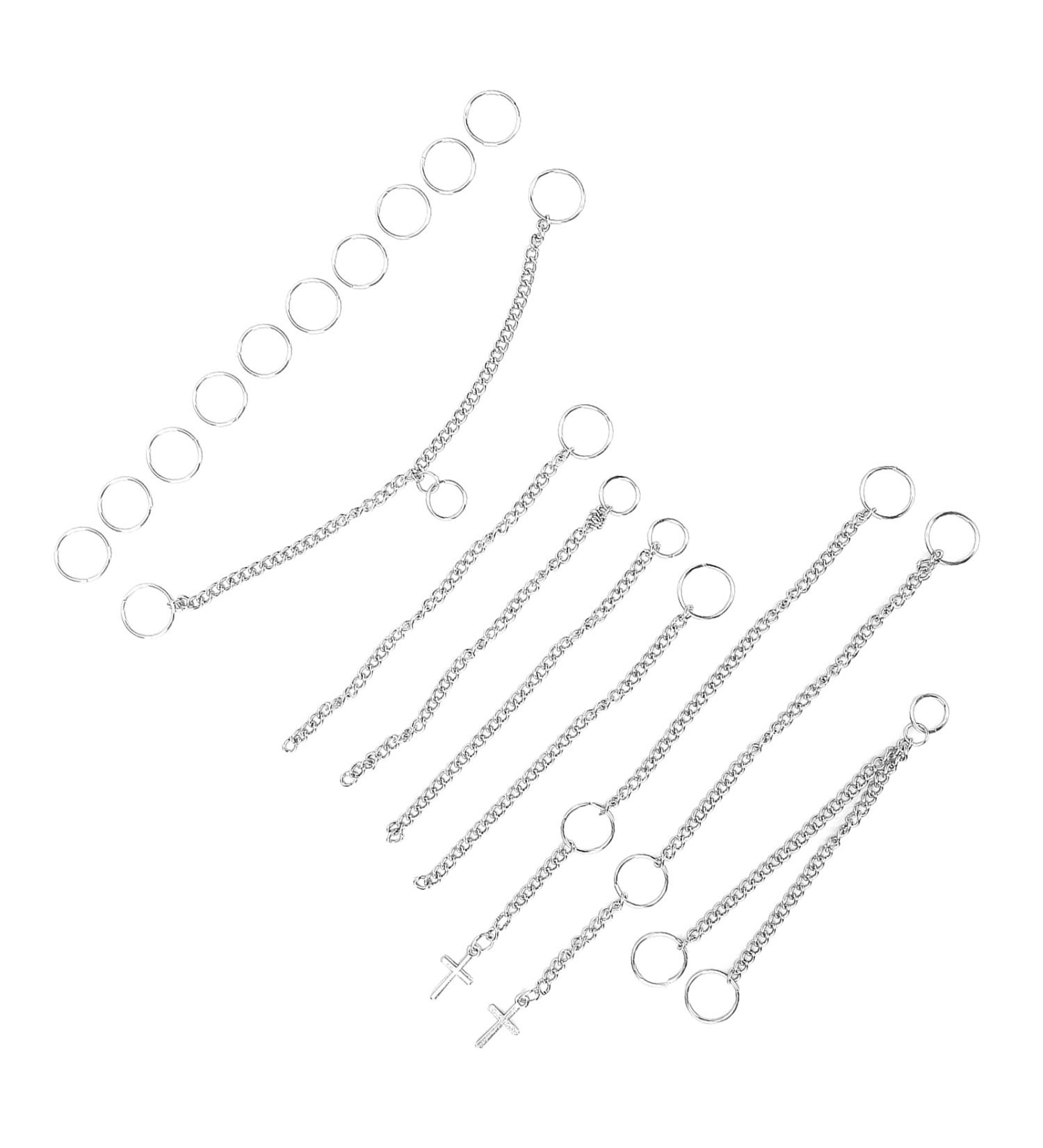 Hair Braid Chain Multi Purpose Attractive Charming Hair Braid Rings Decorative Beautiful Punk Style for Hair Decoration for Hair Braiding for Gift - Buy Online on GoSupps.com