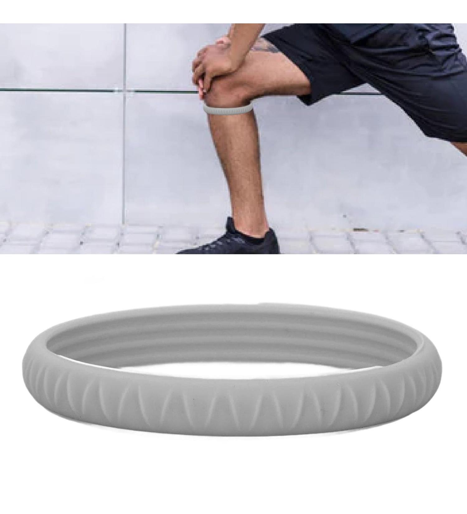 Patella Tendon Knee Straps - Soft Sports Support Band for Basketball Running & Fitness - Portable Pain Relief Brace (Grey) - International Shipping - Buy Online on GoSupps.com