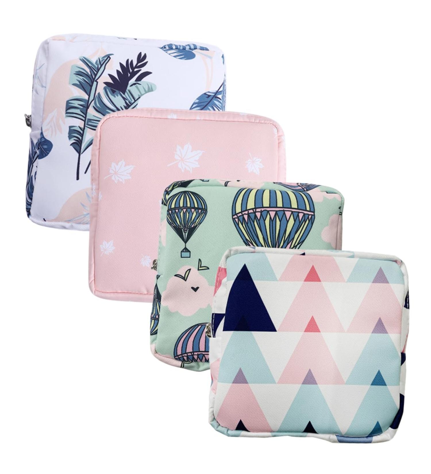 Gleavi 4-Piece Storage Bag Set | Stylish Menstrual & Breastfeeding Bag | Washable Cotton Travel Organizer for Women - Buy Online on GoSupps.com