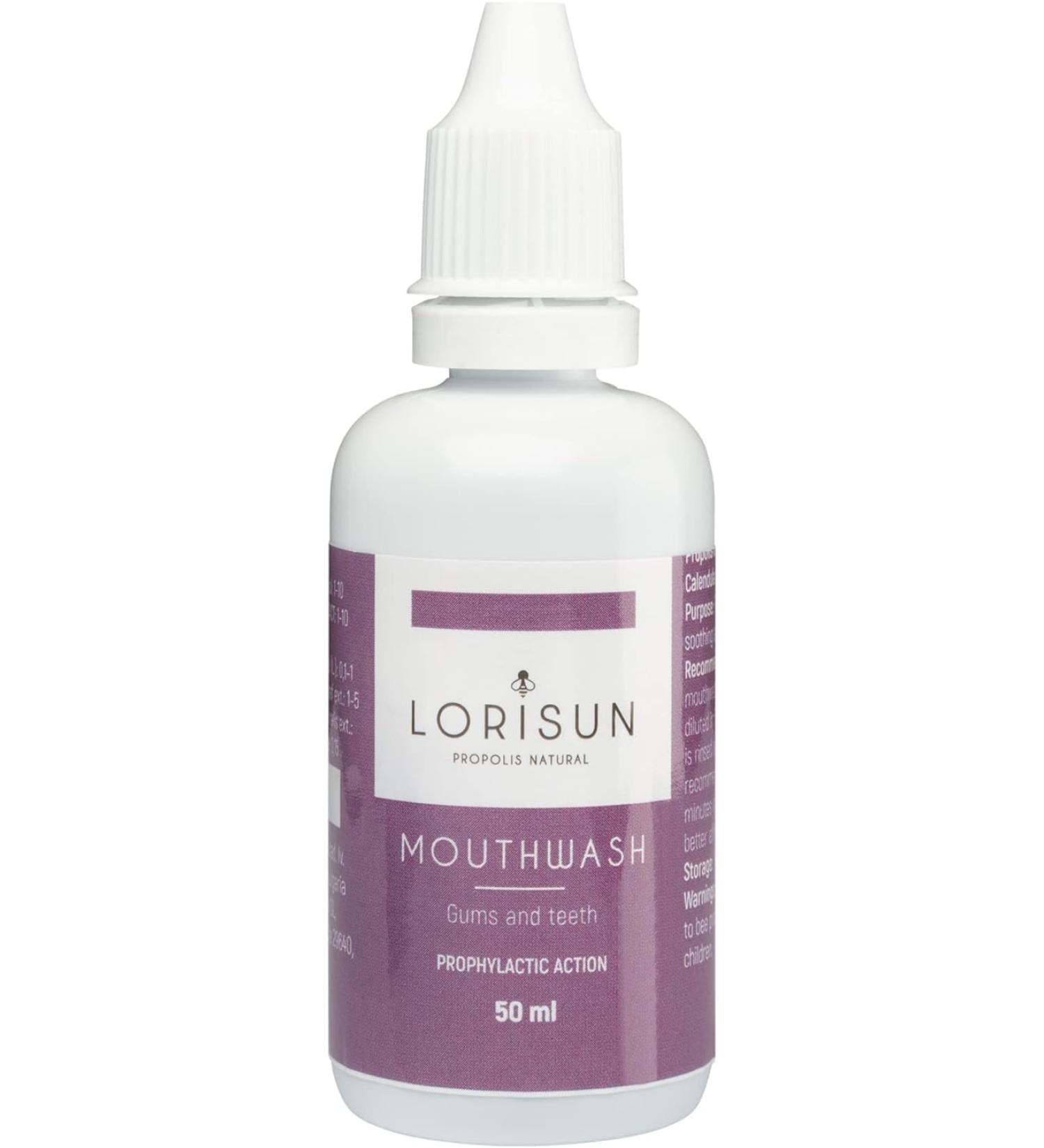 Lorisun Propolis Mouthwash | Natural Anti-Inflammatory & Antibacterial | Strengthens Gums & Prevents Tooth Decay | 50ml - Freshens Breath - Buy Online on GoSupps.com
