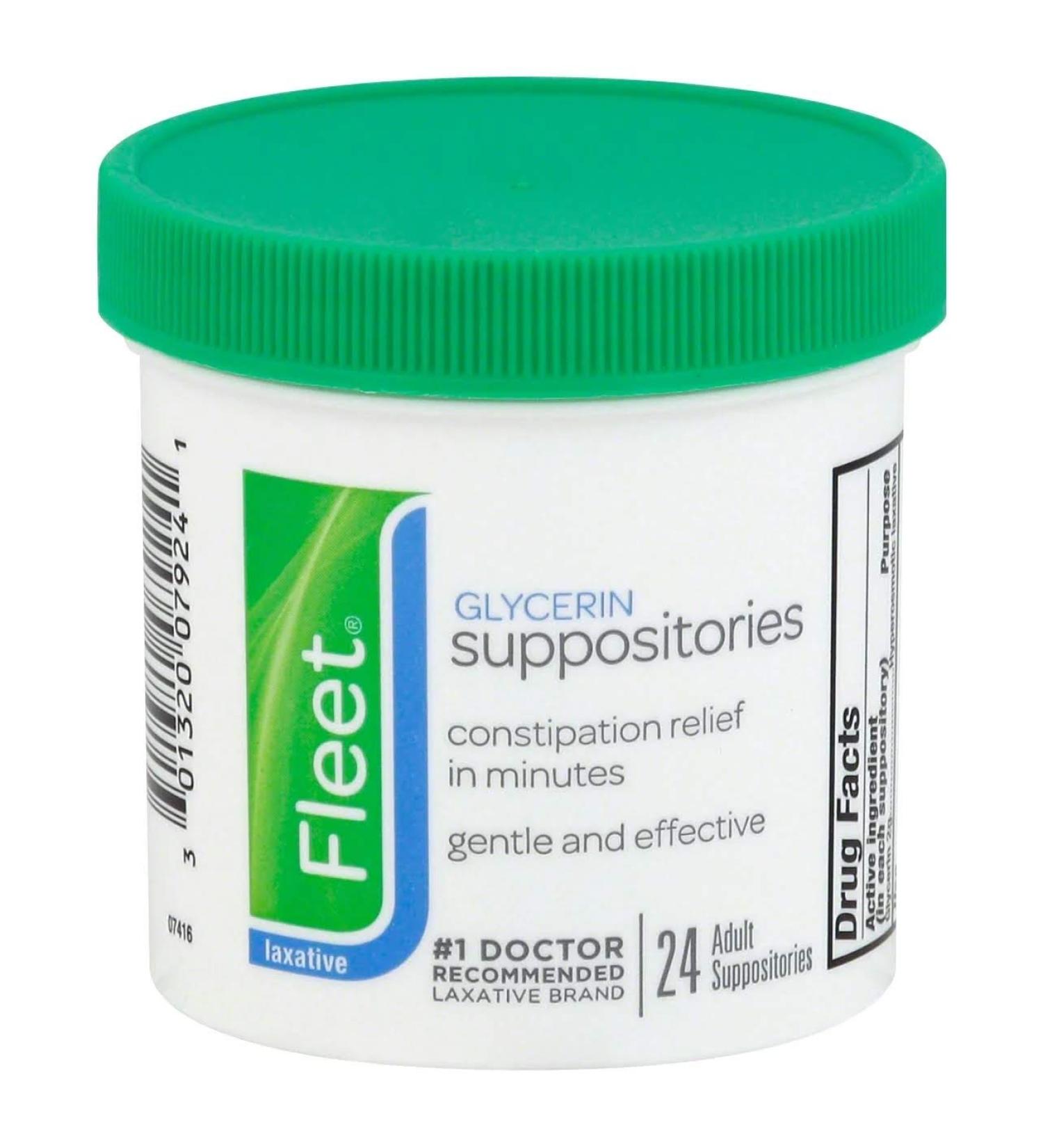 Fleet Adult Glycerin Suppositories 24 Count 24 Count (Pack of 1)