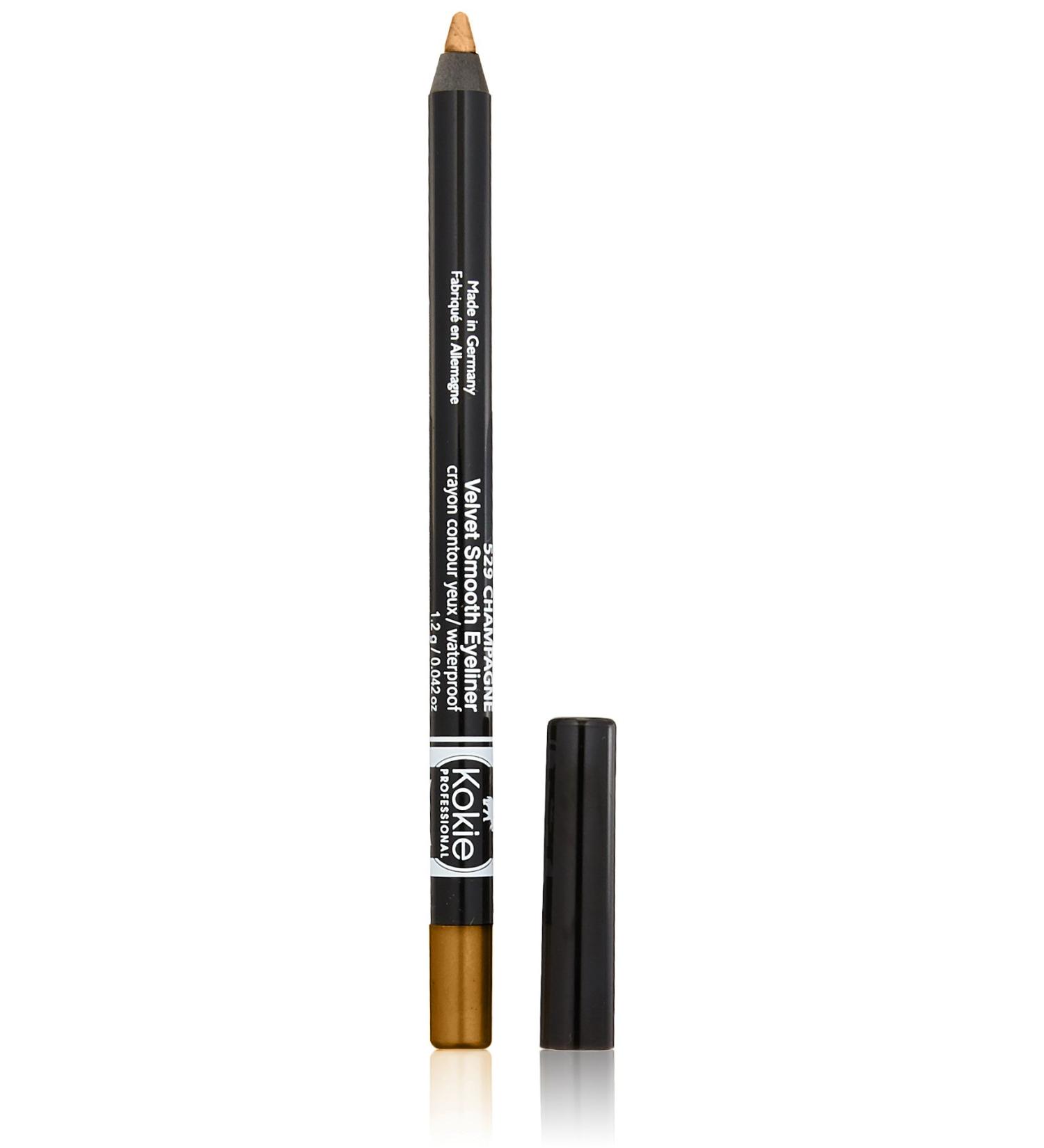 Kokie Cosmetics Waterproof Velvet Smooth Eyeliner Pencil in Gilded Gold - 0.042 oz - Buy Online on GoSupps.com