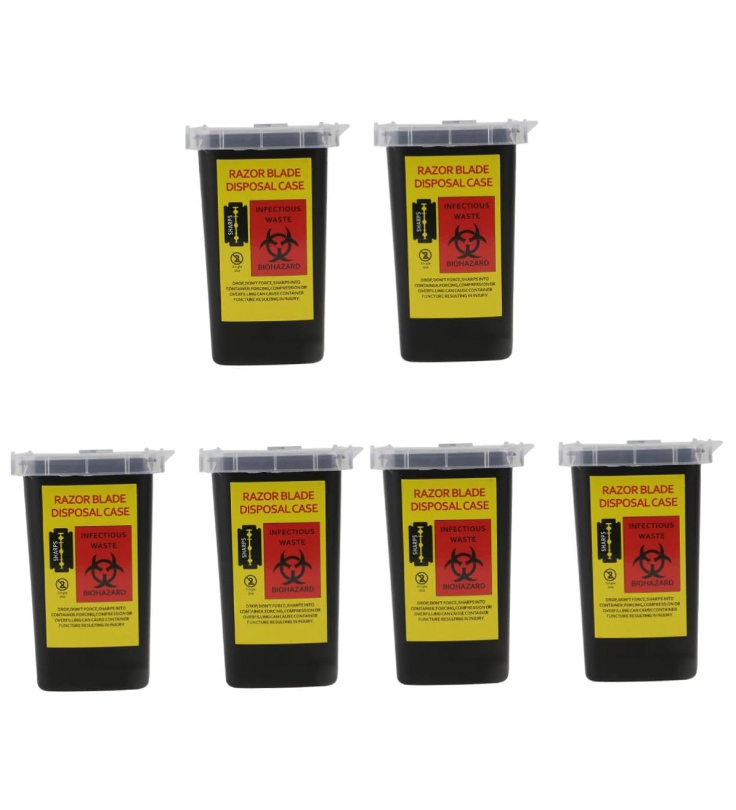 MAGICLULU 6 Pcs Storage Box Razor Disposal Case Barber Case Square Tool Safe Clamshell Refill Plastic 1 count (Pack of 1) Blackx3pcs - Buy Online on GoSupps.com