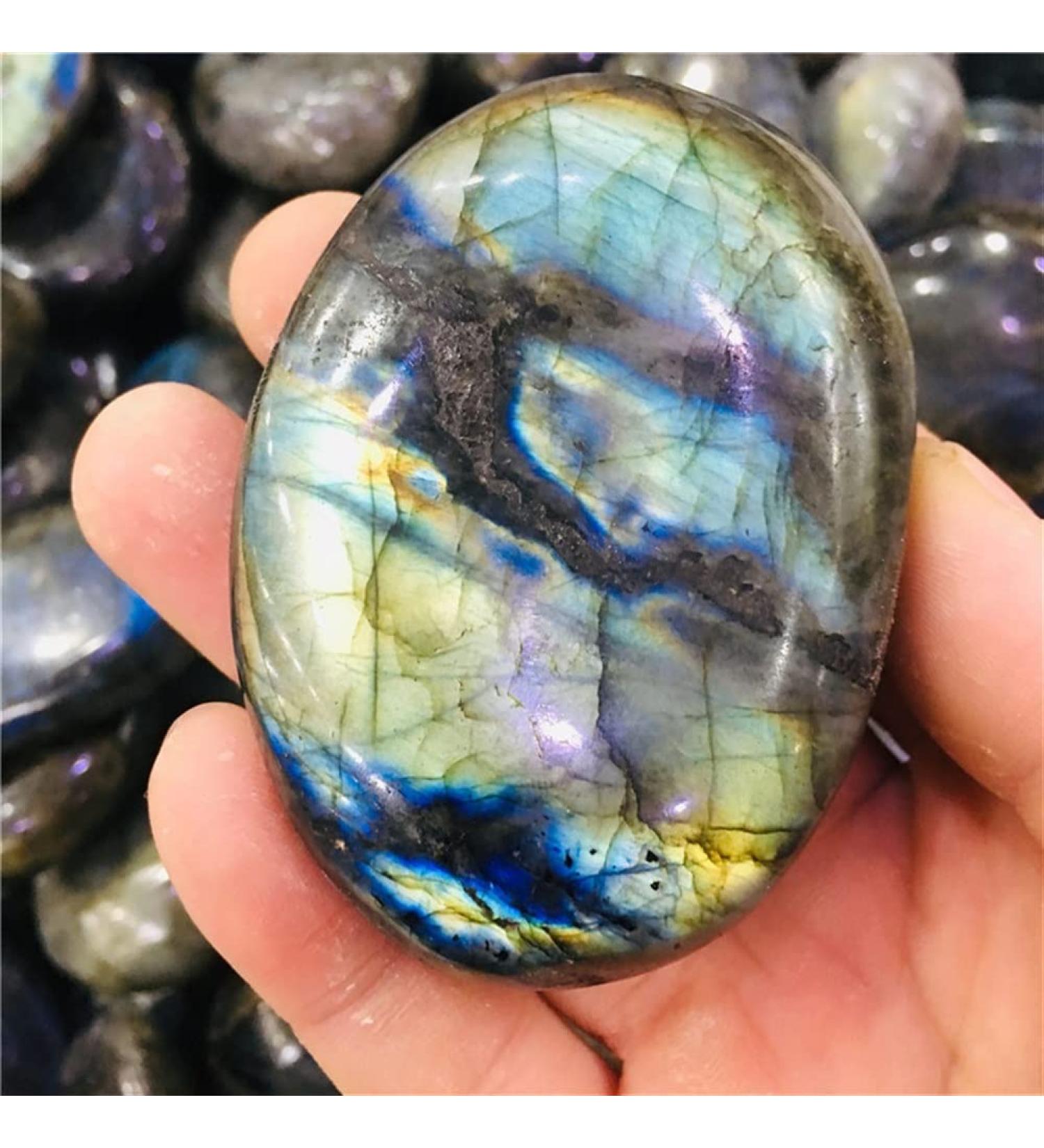 Natural Crystal Play with The Stone Stone Rolling Palmetto Stone 1pcs Randomly Send NaturalReiki Decoration Household qiangang (Size : 180-260g) - Buy Online on GoSupps.com
