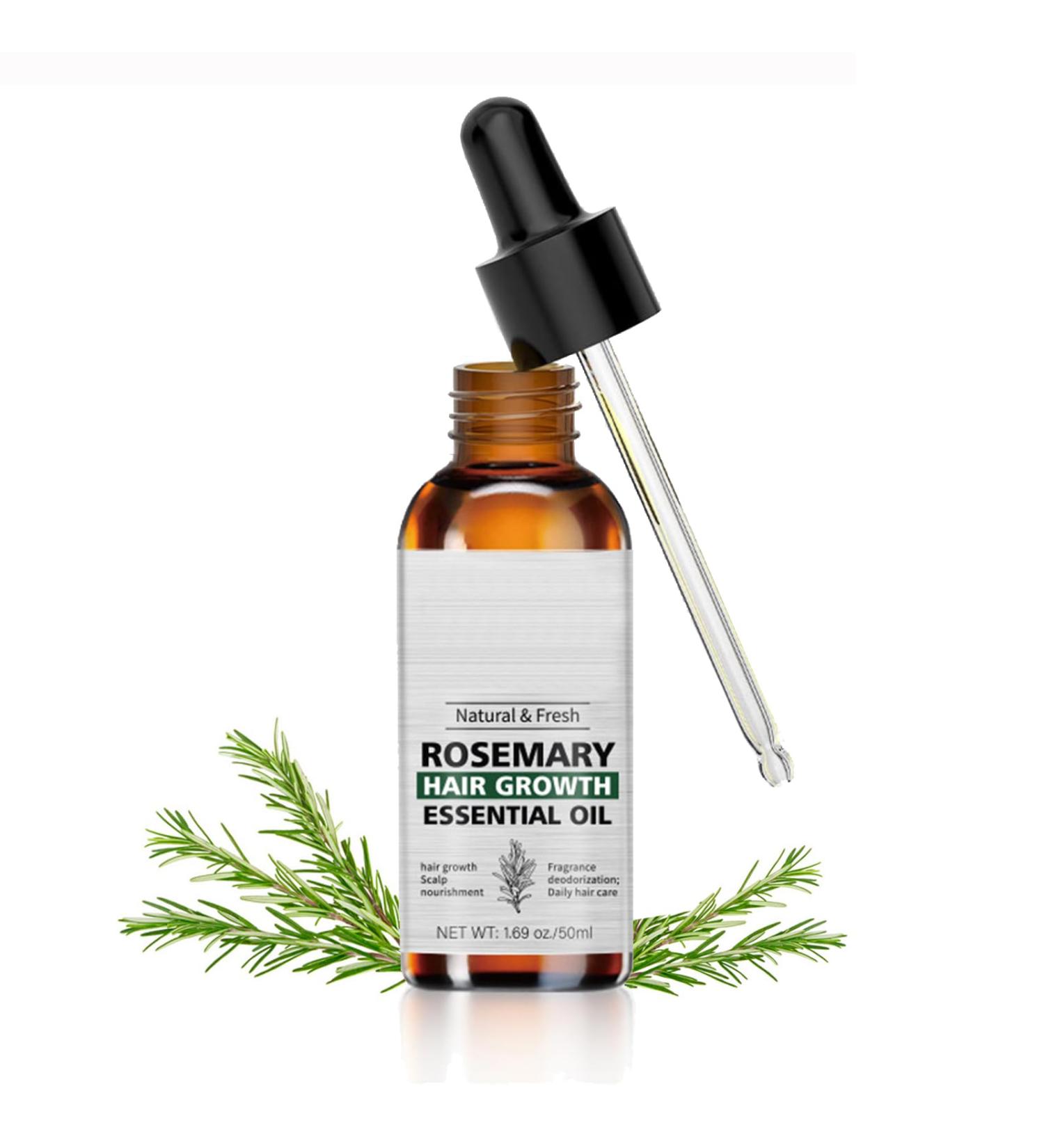 Rosemary Hair Regrowth Essential Oil - Organic Hair Loss Serum for Stronger Roots | 1.69 Fl Oz - Unisex Adult - Buy Online on GoSupps.com