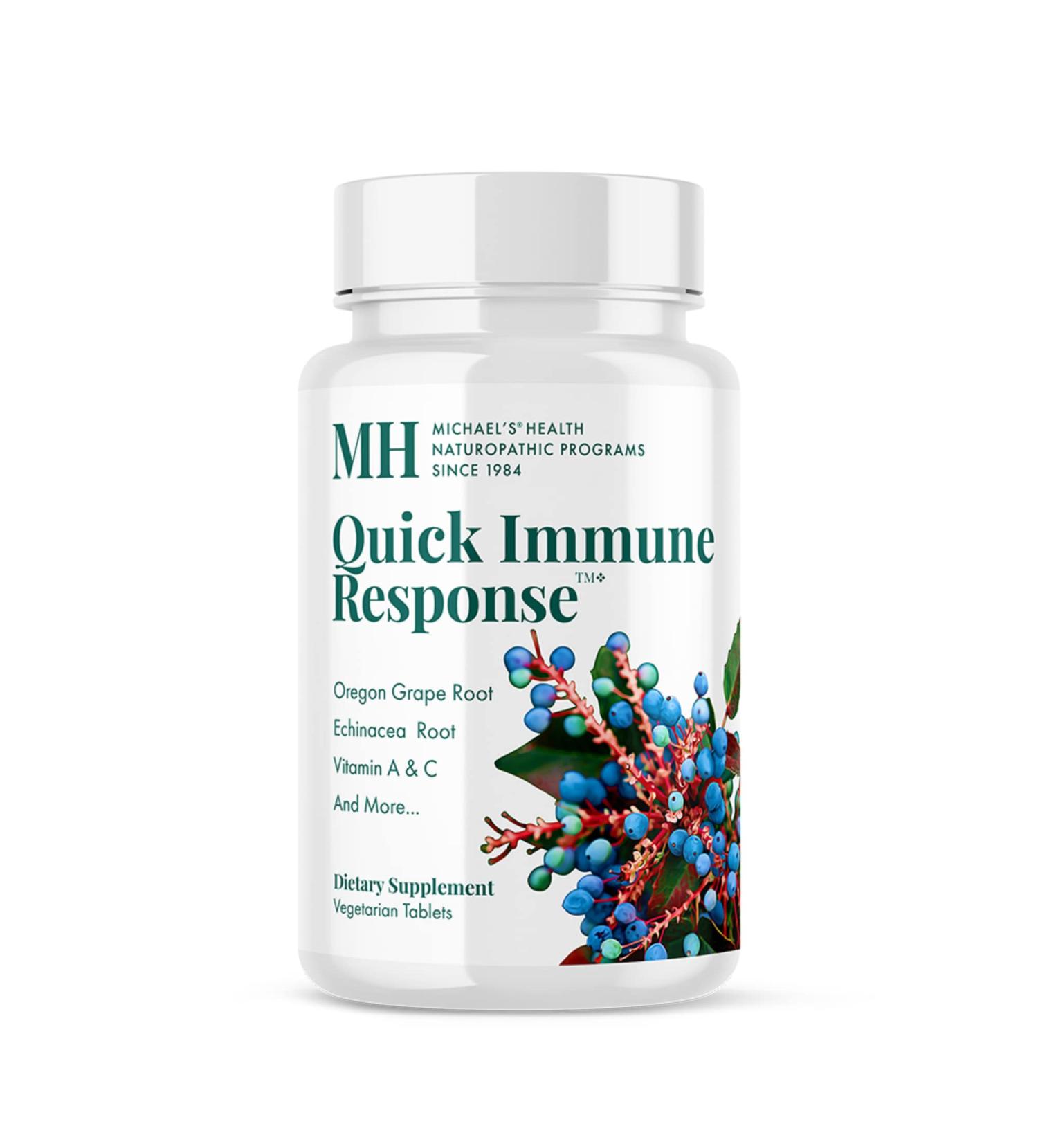 MICHAEL'S Health Naturopathic Programs Quick Immune Response - 90 Vegetarian Tablets - Immune System Support - with Vitamin A Vitamin C & Zinc - 30 Servings - Buy Online on GoSupps.com