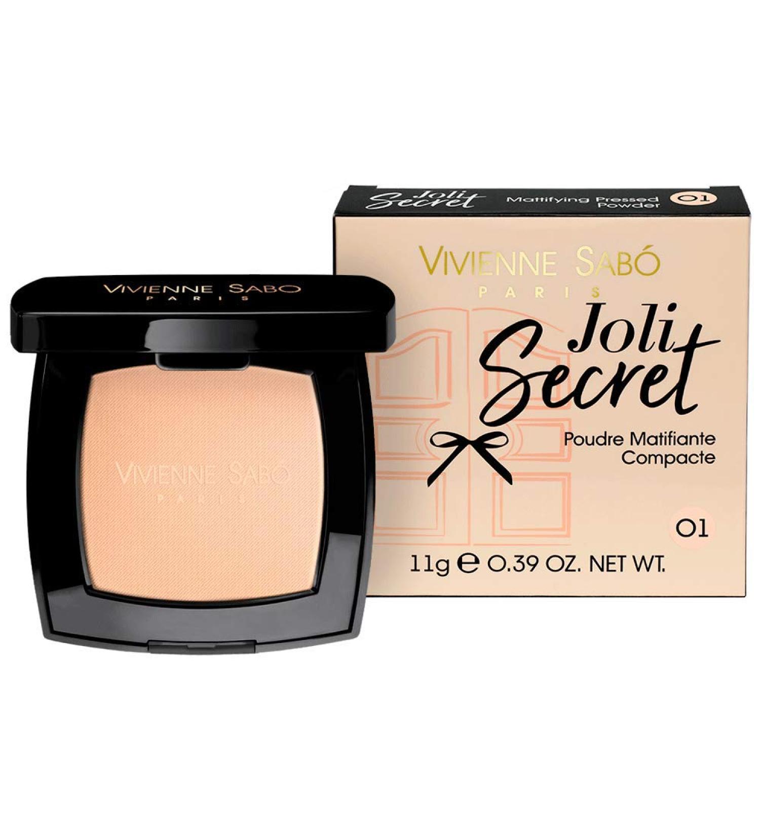 VIVIENNE SABO Mattifying Pressed Powder/Matifying Compact Powder Joli Secret 01 - golden honey