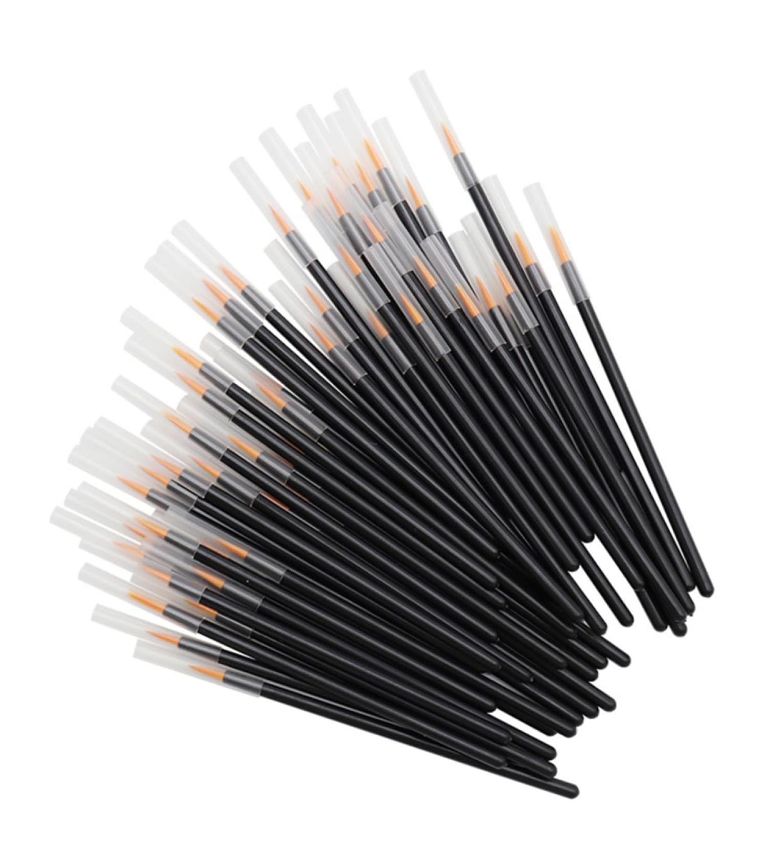 Gogogmee 100pcs Disposable Eyeliner Brush Eye Makeup Brush Eyeliner Applicator Cosmetic Brush Black Plastic - Buy Online on GoSupps.com