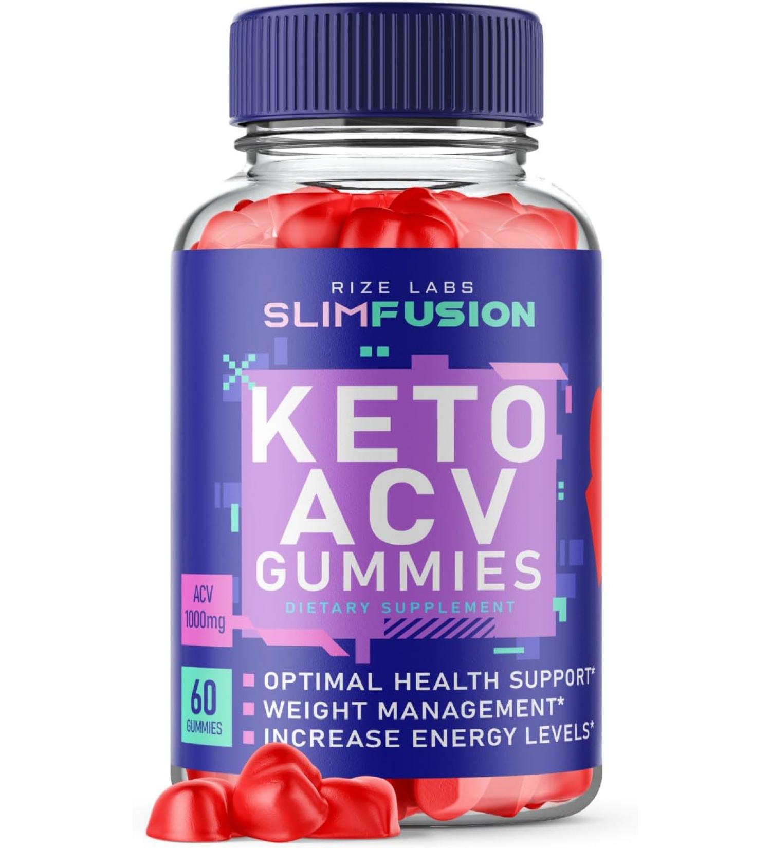 Slim Fusion ACV Keto Gummies - Advanced Weight Loss Support | 60 Count | Boost Metabolism & Suppress Appetite - Buy Online on GoSupps.com