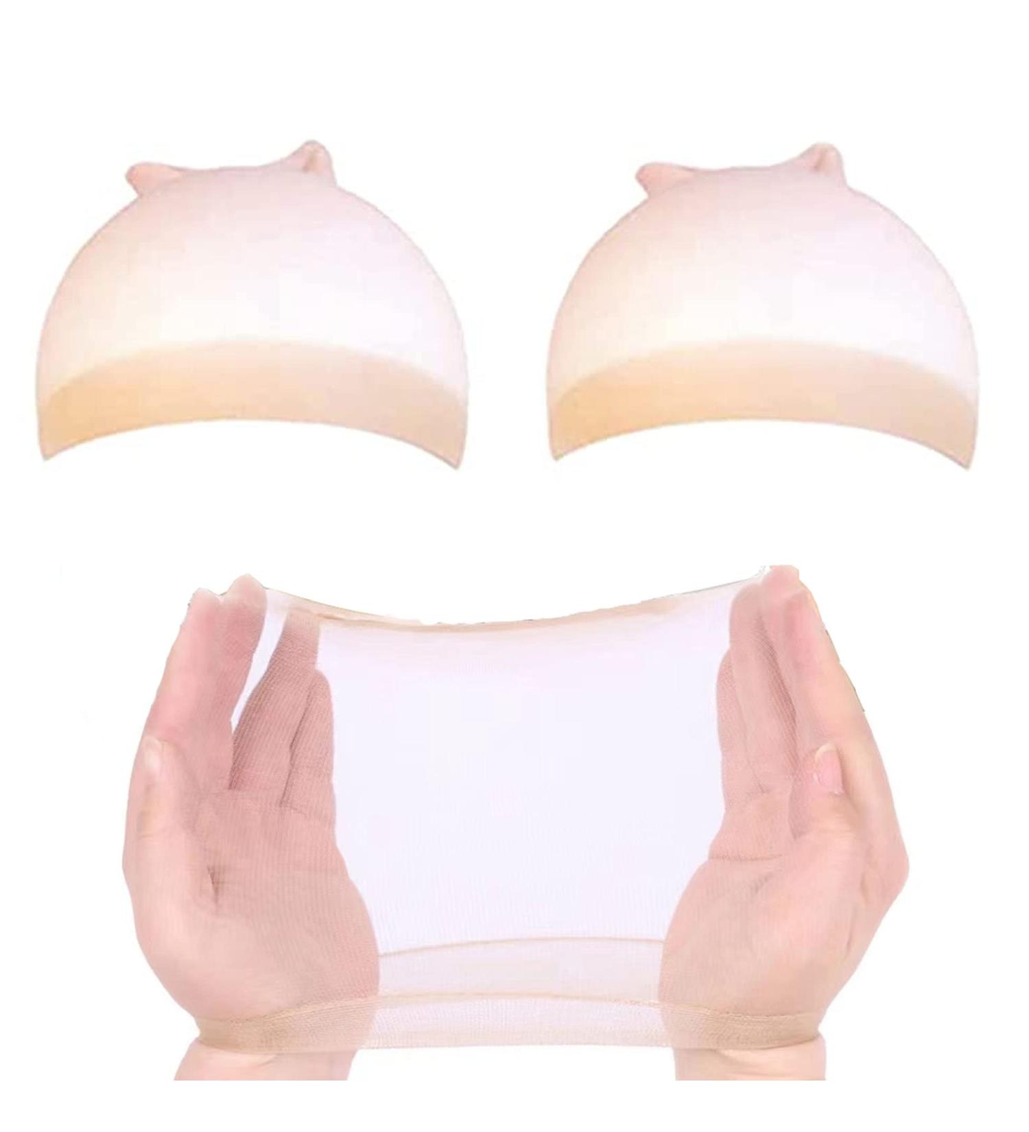 HD Lace Front Wig Caps for Women - Nude Stretchy Nylon Stocking Caps (2 PCS) - Buy Online on GoSupps.com