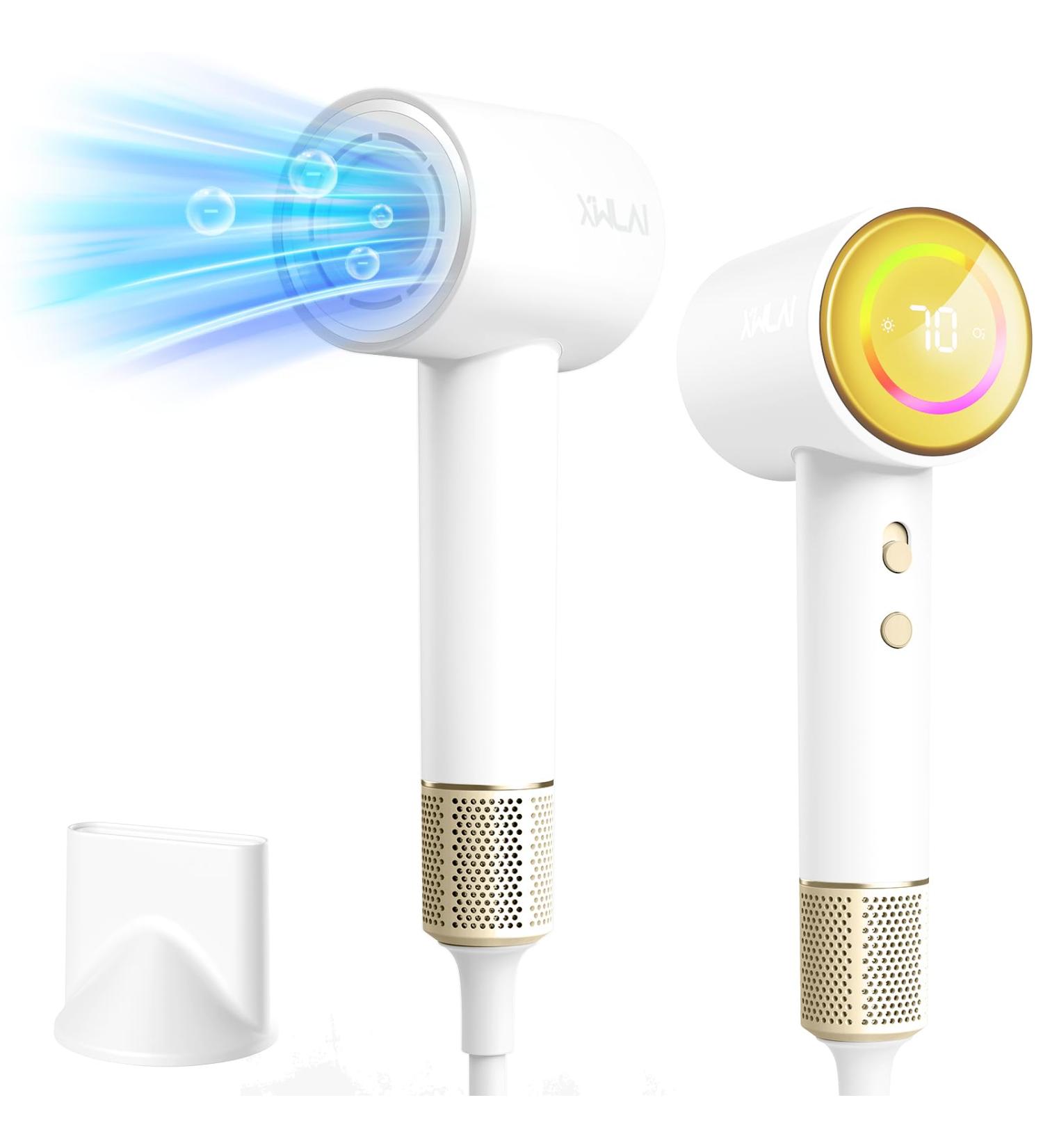 High-Speed Hair Dryer - 110 000 RPM Brushless Motor Ionic Technology Fast Drying & Low Noise - Perfect for Home & Travel (White - Buy Online on GoSupps.com