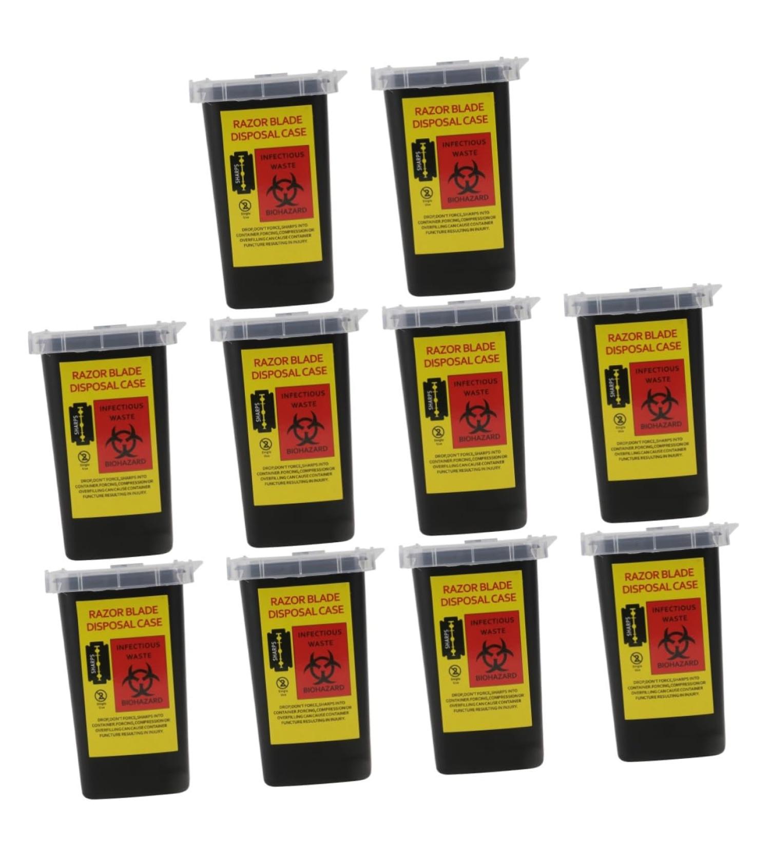 Beavorty 10 STK Klinge Storage Box | Disposable Container for Used Razor Blades & Broken Blades | Safe Plastic Lip & Mussel Shell Design - Buy Online on GoSupps.com