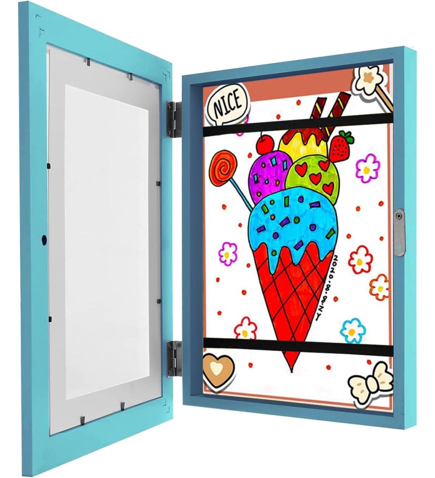 Shengruili Children's Drawing Frame - Foldable Art Frame for Kids' Artwork | Front Opening Design - Buy Online on GoSupps.com
