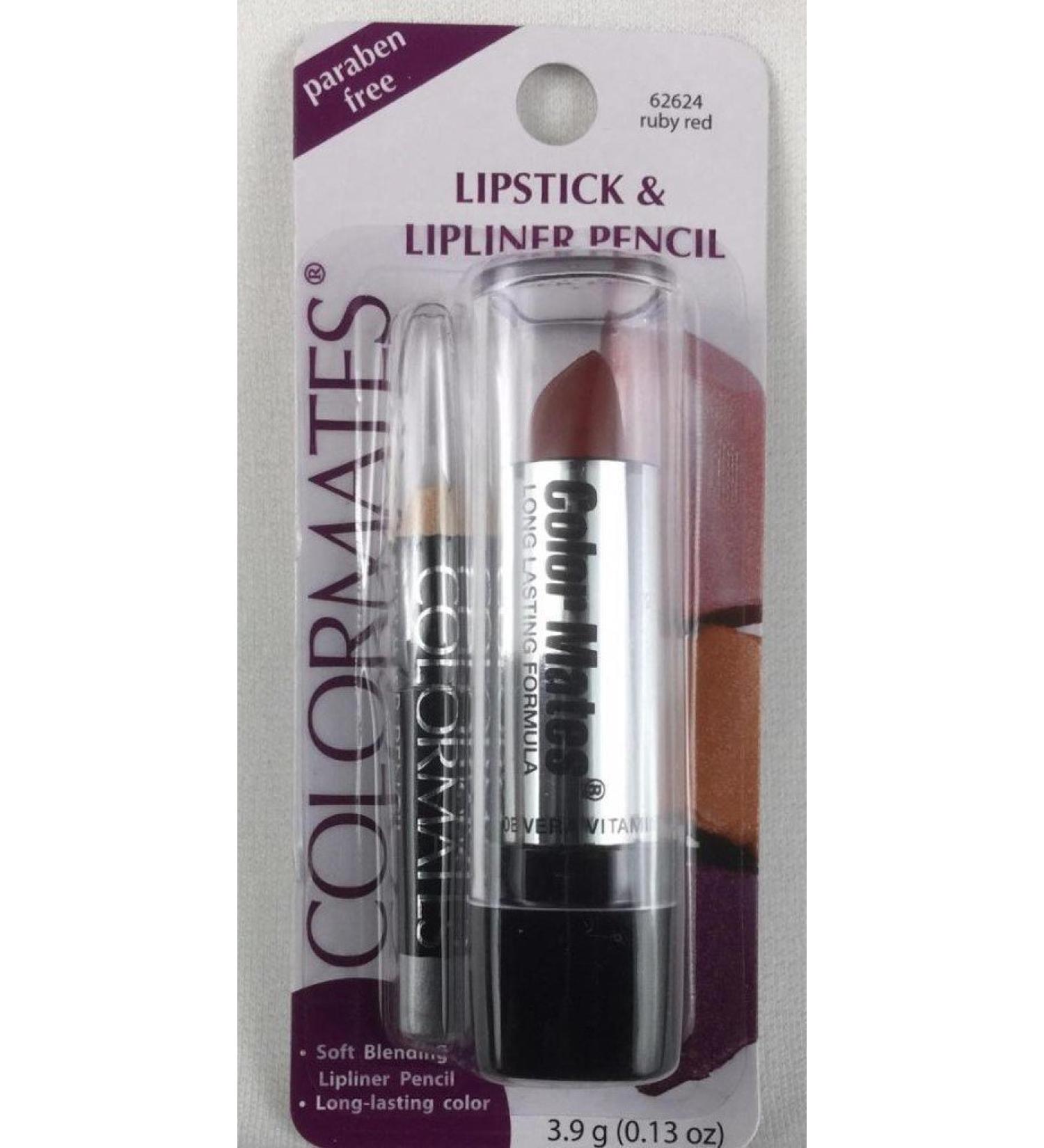 Colormates Lipstick (1) & Lipliner Pencil (1) 62624 Ruby Red
