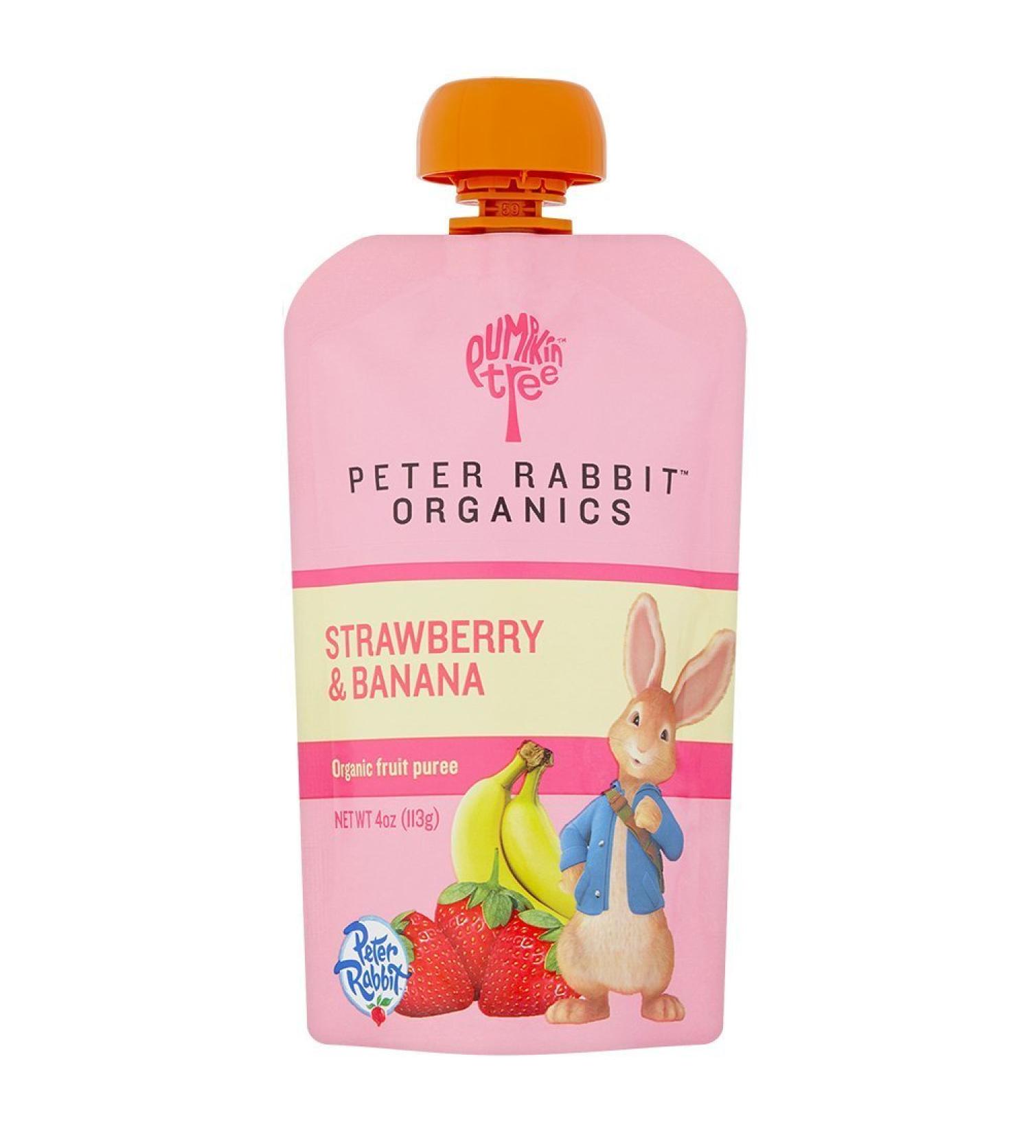 Peter Rabbit Organics Strawberry Banana Pure Fruit Snack 4oz (Pack of 10) - Delicious & Nutritious Snack for Kids - Buy Online on GoSupps.com