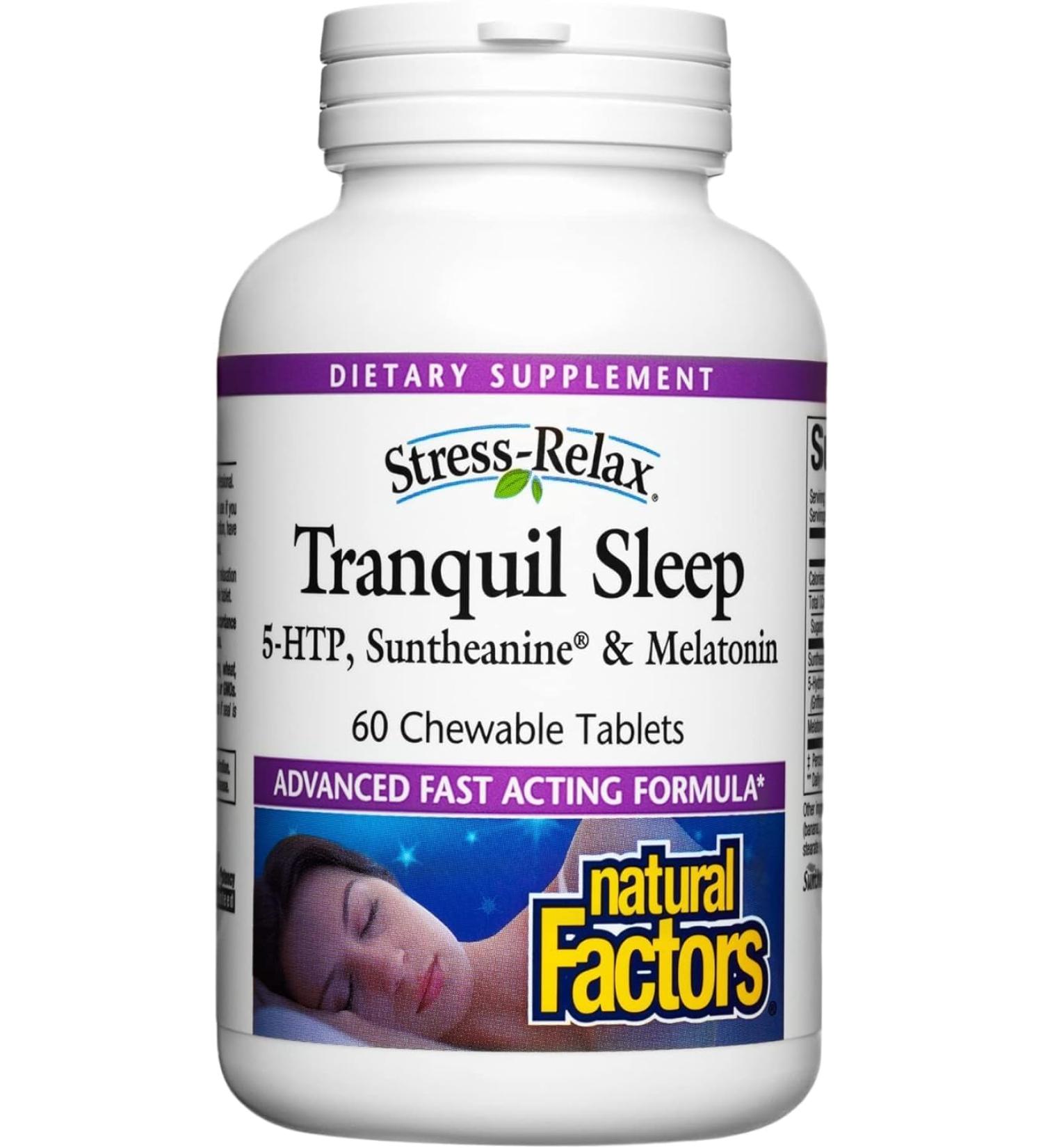 Natural Factors - Stress-Relax Tranquil Sleep - 60 Tablets - Buy Online on GoSupps.com