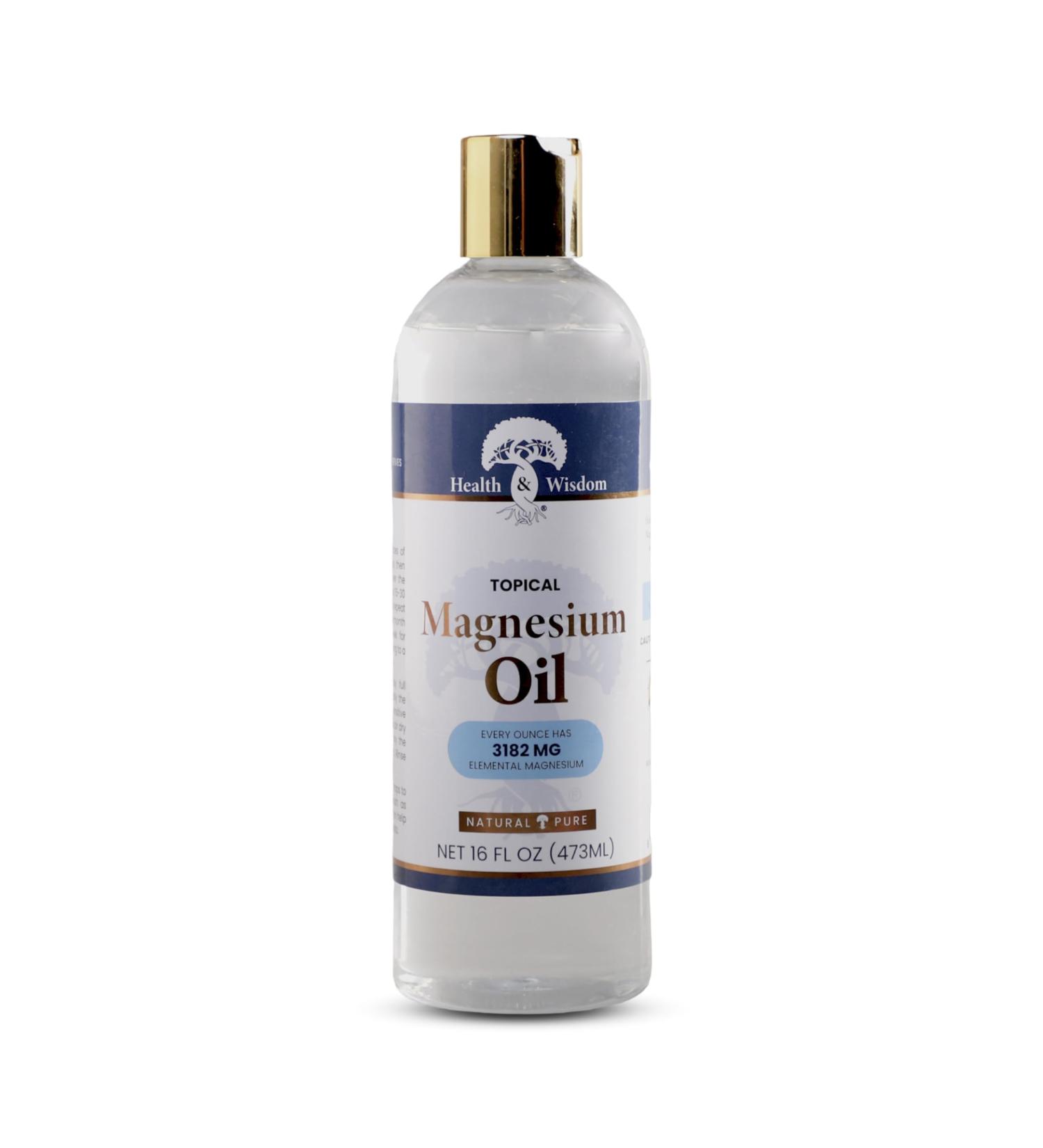 Health & Wisdom Pure Magnesium Oil - Topical Muscle & Joint Relief- Natural and Pure Skin Moisturizer - Enhanced Absorption - 16 fl oz Unscented 16 Fl Oz (Pack of 1) - Buy Online on GoSupps.com