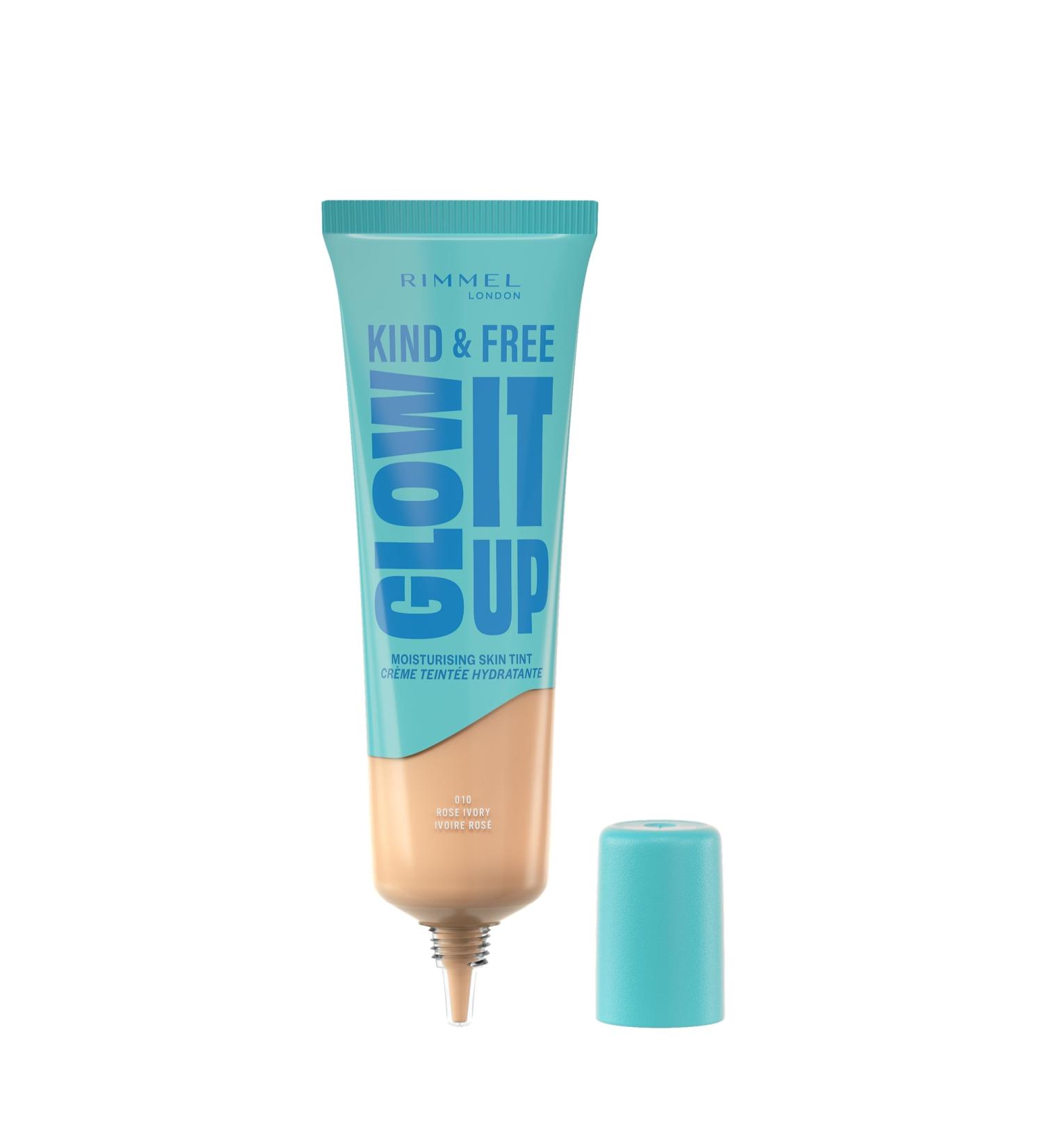 Rimmel London Kind & Free Glow It Up Moisturizing complexion 010 Ivory Rose soothes sensitive skin good glow hydration all day 30 ml - Buy Online on GoSupps.com