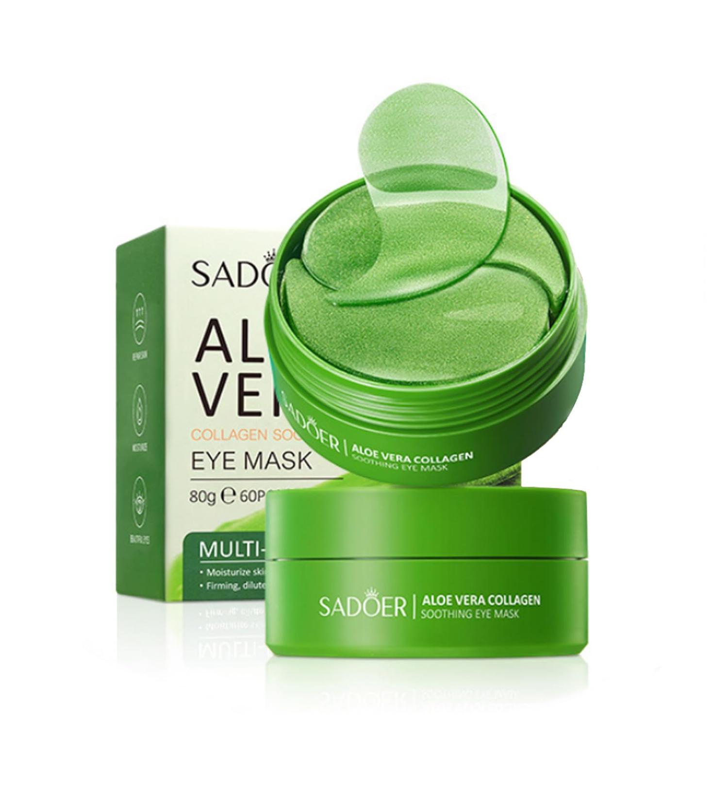 Aloe Vera Under Eye Mask - 60 PCS Collagen & Hyaluronic Acid Patches for Dark Circles Puffiness & Wrinkles Revitalize & Firm Eye Skin Care - Buy Online on GoSupps.com