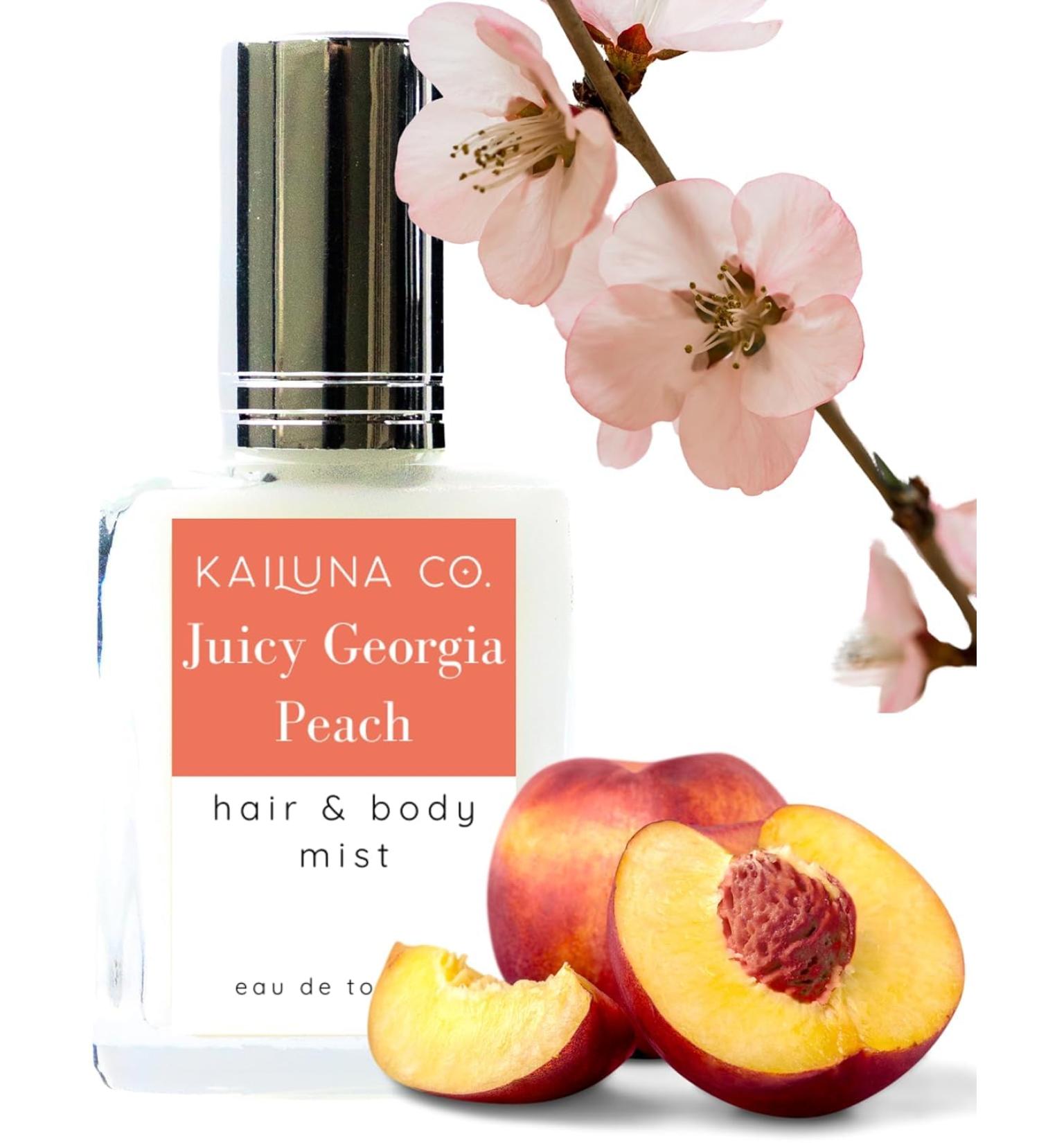 Juicy Georgia Peach Natural Hair & Body Mist Spray Pure Essential and Fragrance Oils Alcohol-Free Handmade in California 0.5Fl Oz Juicy Georgia Peach 0.5 Fl Oz - Buy Online on GoSupps.com