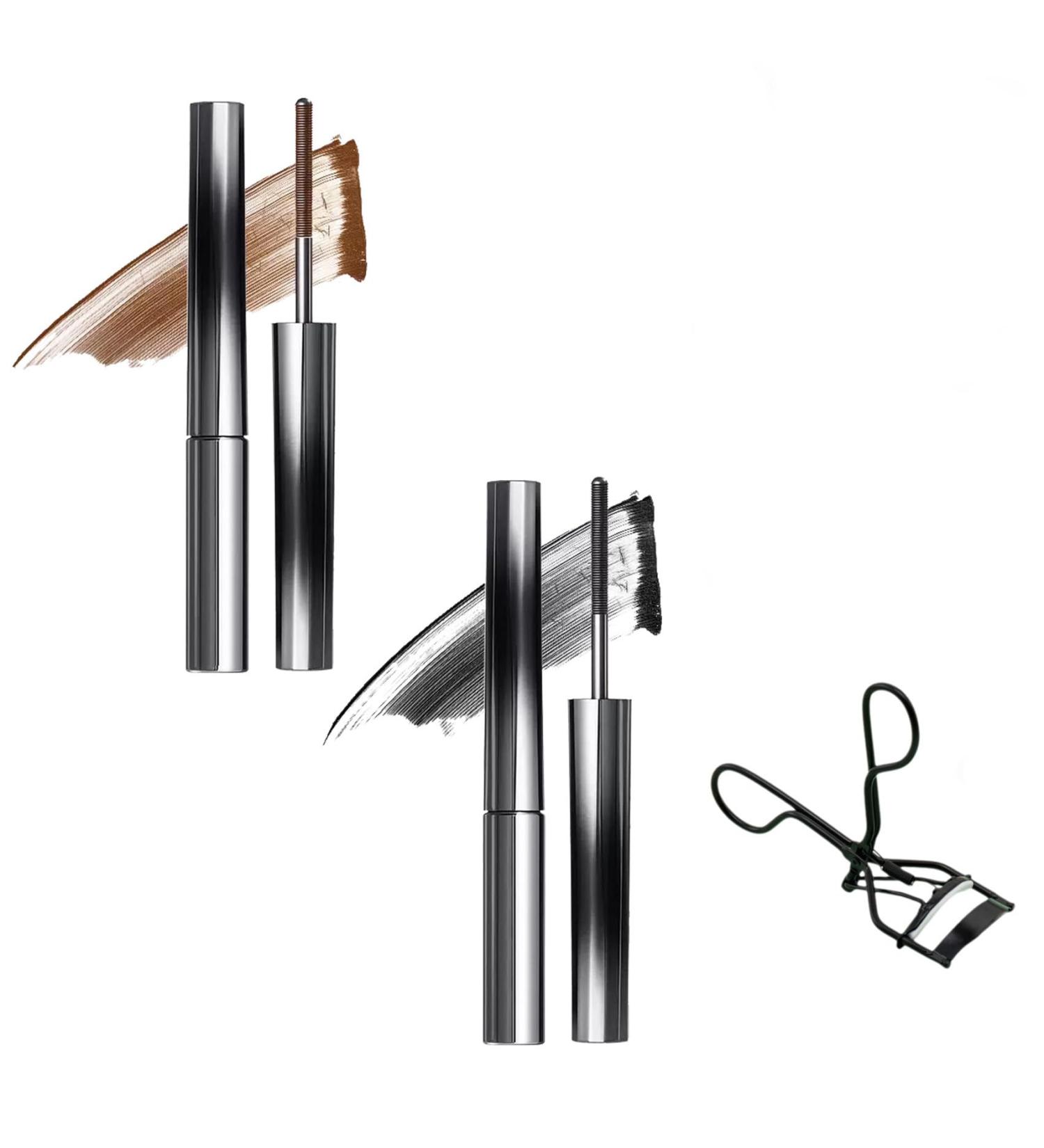 Arlio Iron Wand Mascara Vivavogue Lash 3D Curling Eyelash Iron Mascara Arlio Non-Smudging Mascara Waterproof Long Lasting Mascara Volume and Length (Black+Brown) - Buy Online on GoSupps.com