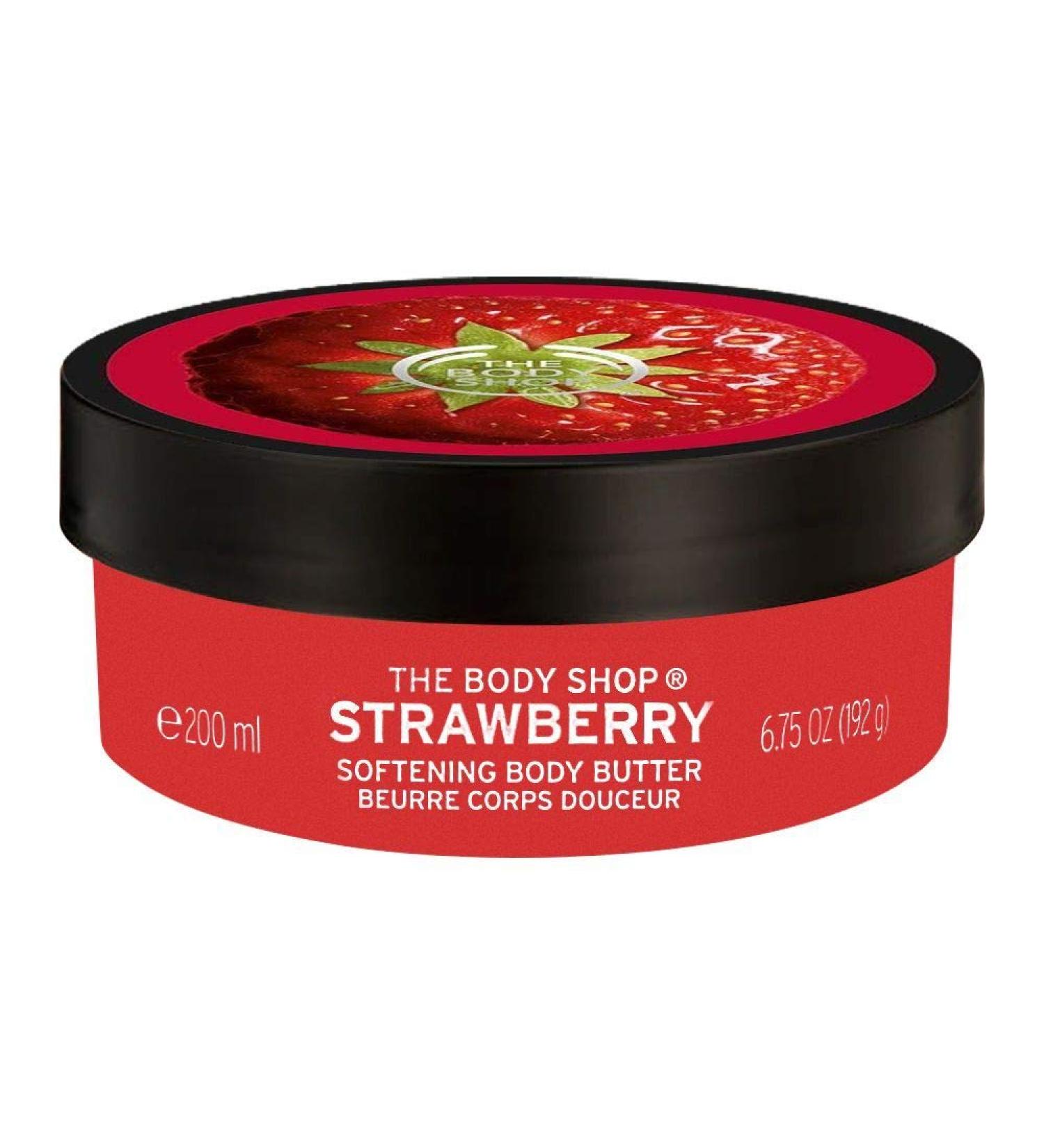 The Body Shop Strawberry Body Butter for Normal Skin 96H Nourishing Moisture Vegan 200 ml - Buy Online on GoSupps.com