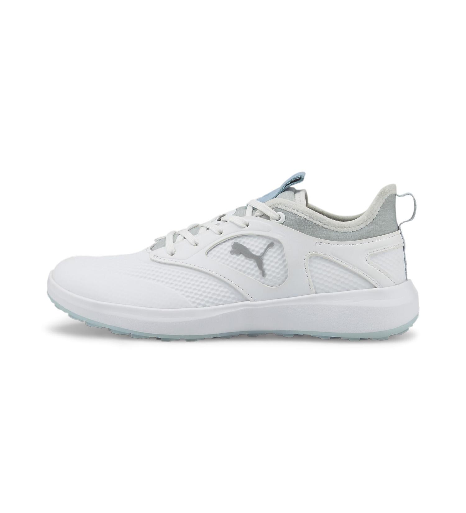 PUMA Women's Ignite Malibu Golf Shoe 40.5 EU - White Silver Lucite Metallic Gray | International Shipping Available - Buy Online on GoSupps.com