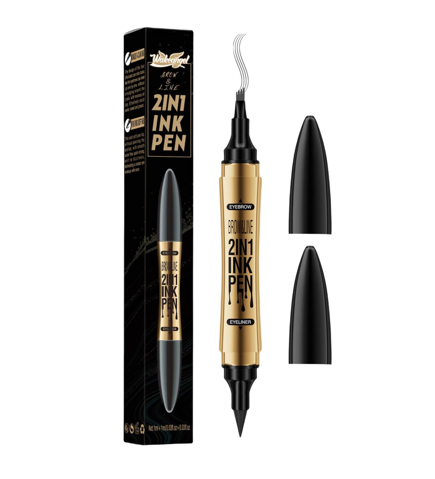 Eyebrow Pencil Double Ended MakeupPrecision Tip with 4fork Waterproof Outliner for Women and Girls Gray - Buy Online on GoSupps.com