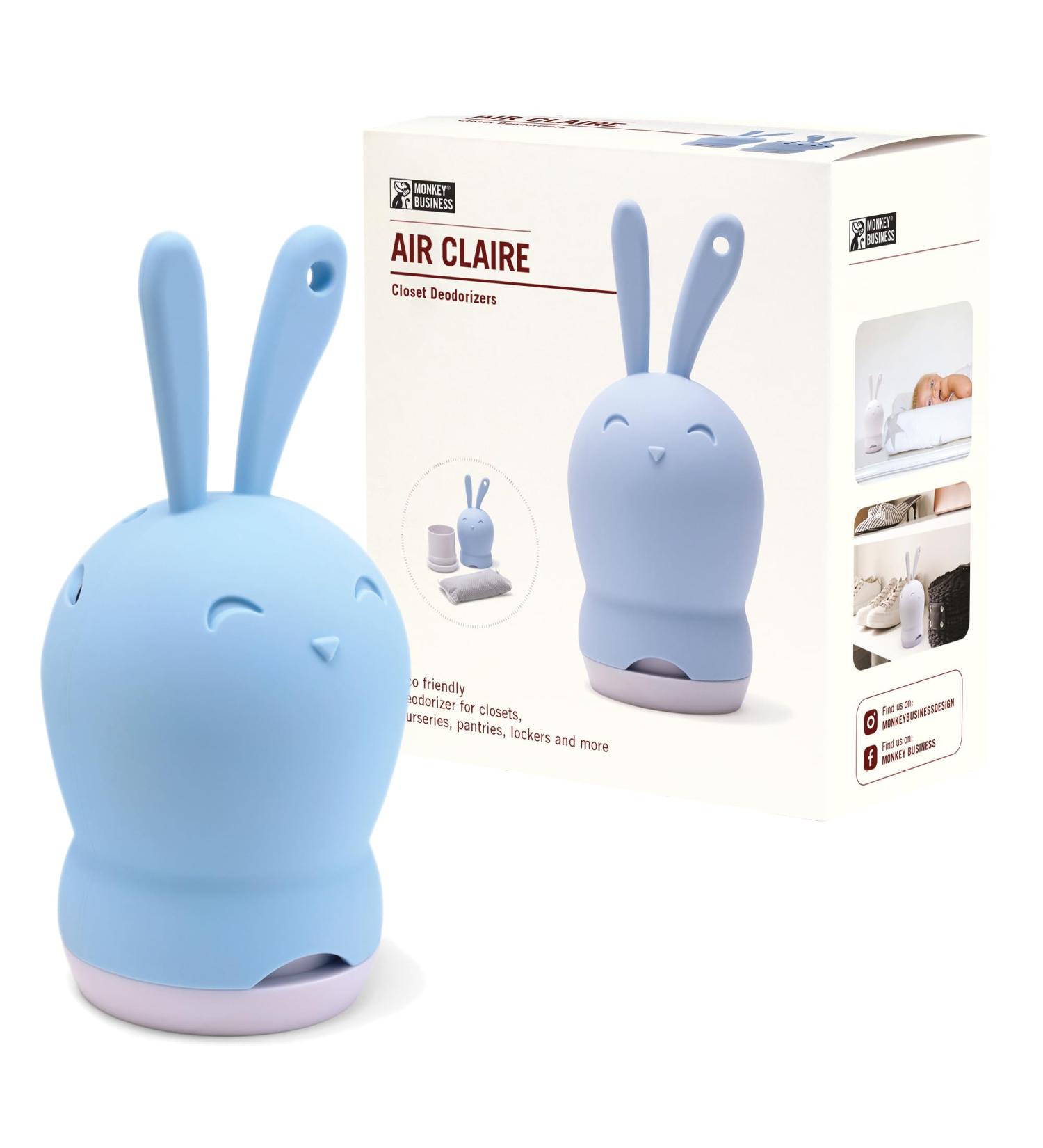 Monkey Business Air Purifier - Activated Carbon Odor Absorber for Cupboards & Small Spaces | Eco-Friendly Freshness in Blue - Buy Online on GoSupps.com