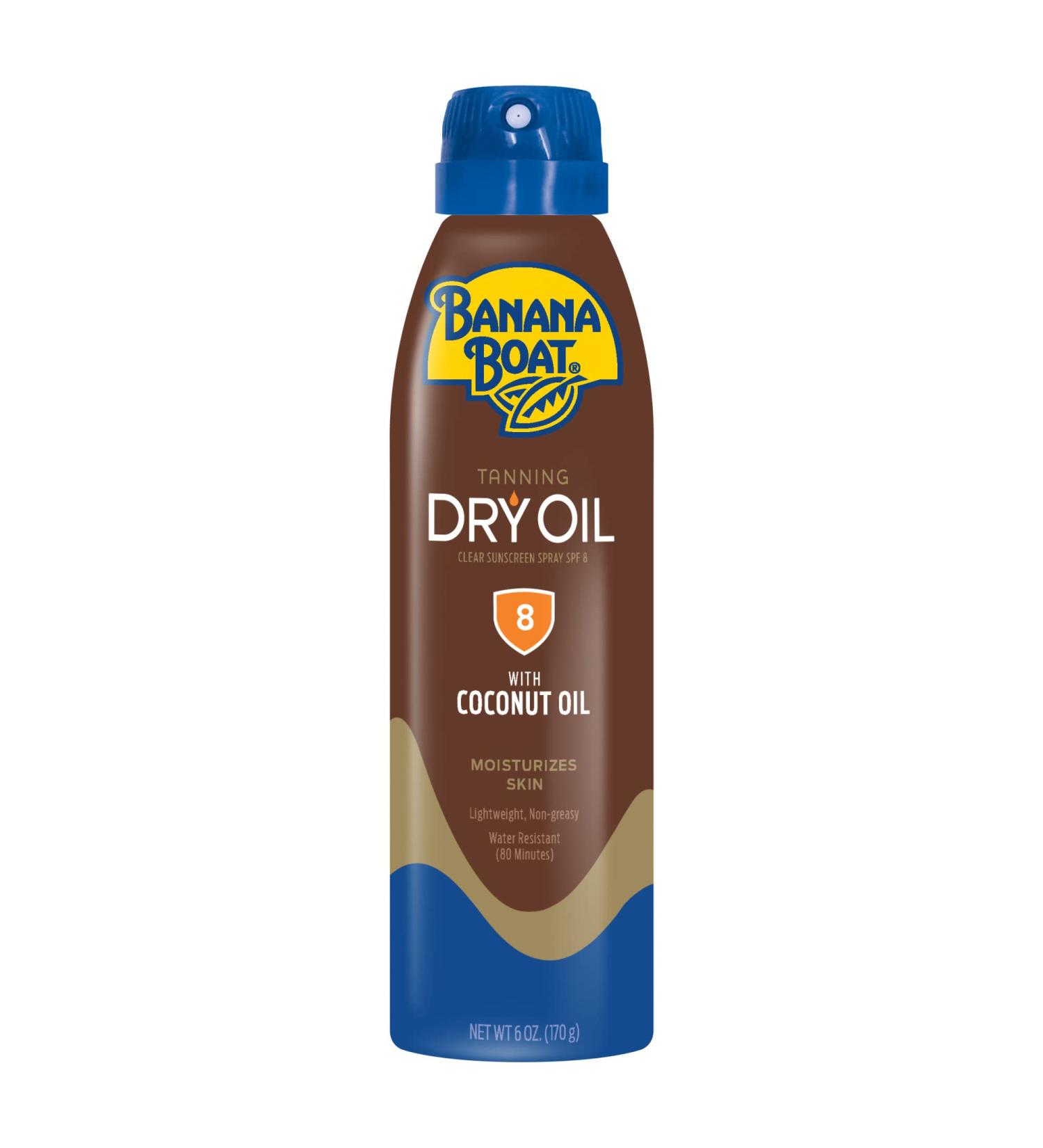 Banana Boat UltraMist Tanning Dry Oil SPF 8 - 6 oz | Continuous Spray - Buy Online on GoSupps.com