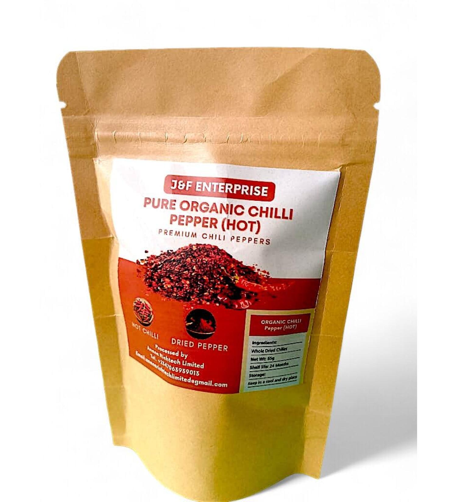 PURE ORGANIC DIRT-FREE CHILI PEPPER (HOT) 65g - Buy Online on GoSupps.com