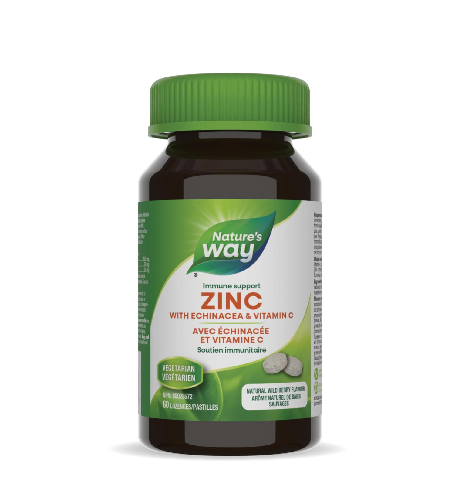 Nature's Way Zinc with Echinacea & Vitamin C / 60 Lozenges Beige 60 count (Pack of 1) - Buy Online on GoSupps.com