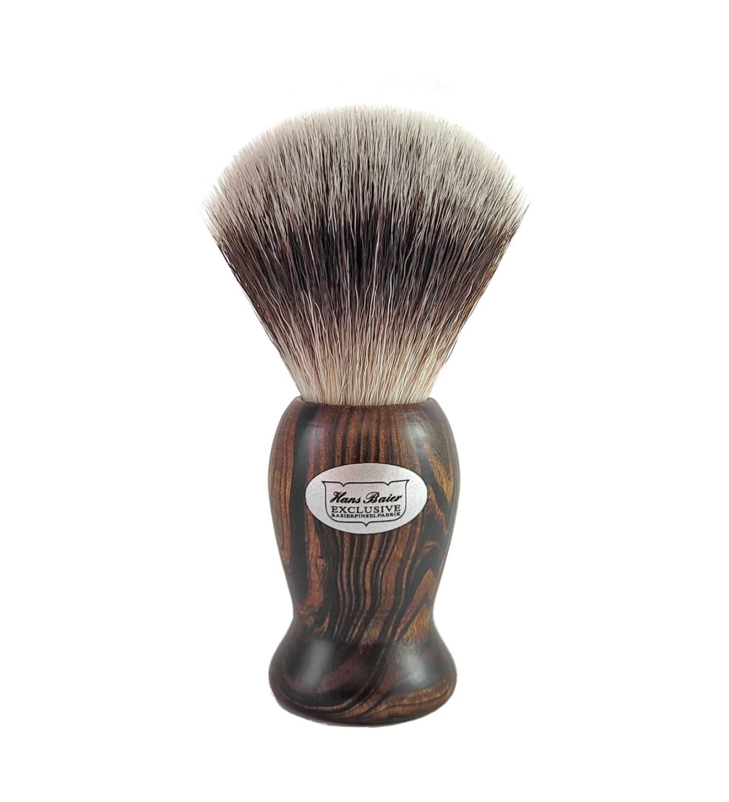 Hans Baier shaving brush beech stained vegan - 50181 - Made in Germany