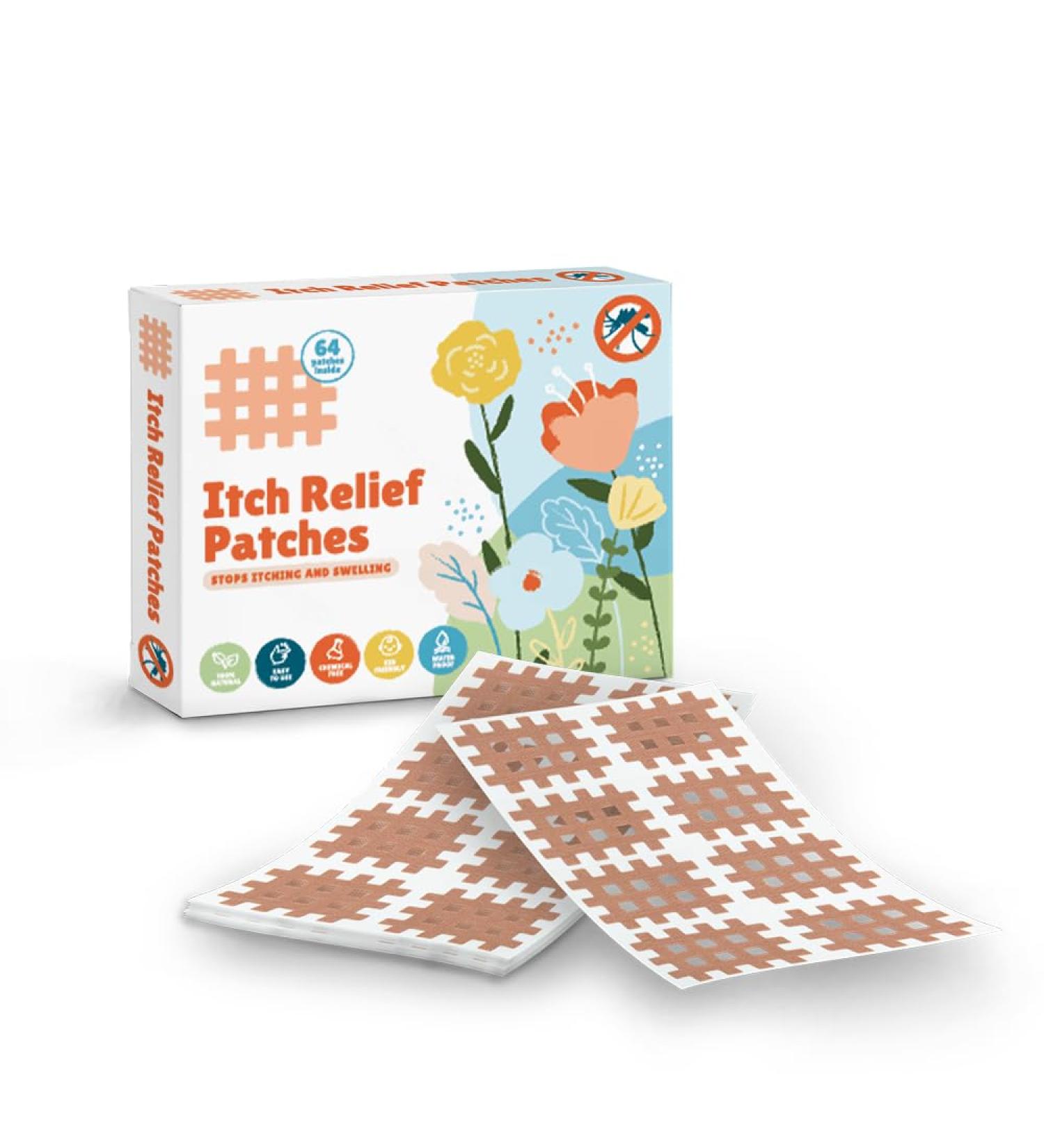 CrossLinq Itch Relief Patch | Natural Drug-Free Relief for The Whole Family | 64 Patches | Insect Bite Relief for Mosquitos, Ticks, Midges, Sandflies | Instant Effect - Buy Online on GoSupps.com
